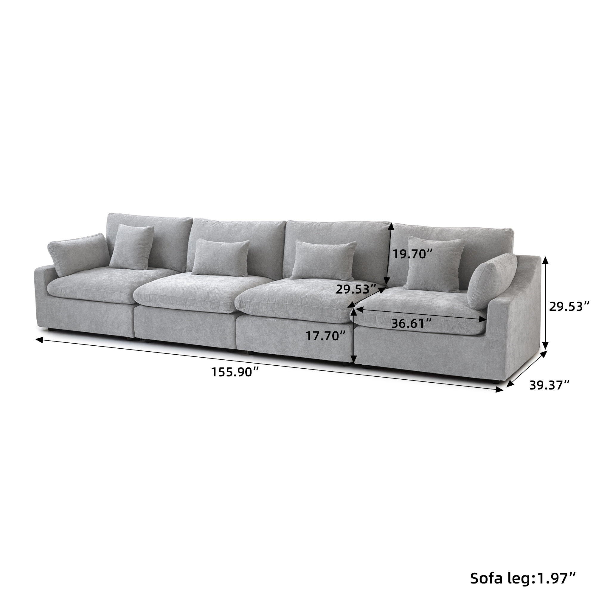 BuotiqHom DH-S4-140LG Sofas-Loveseats - View #10