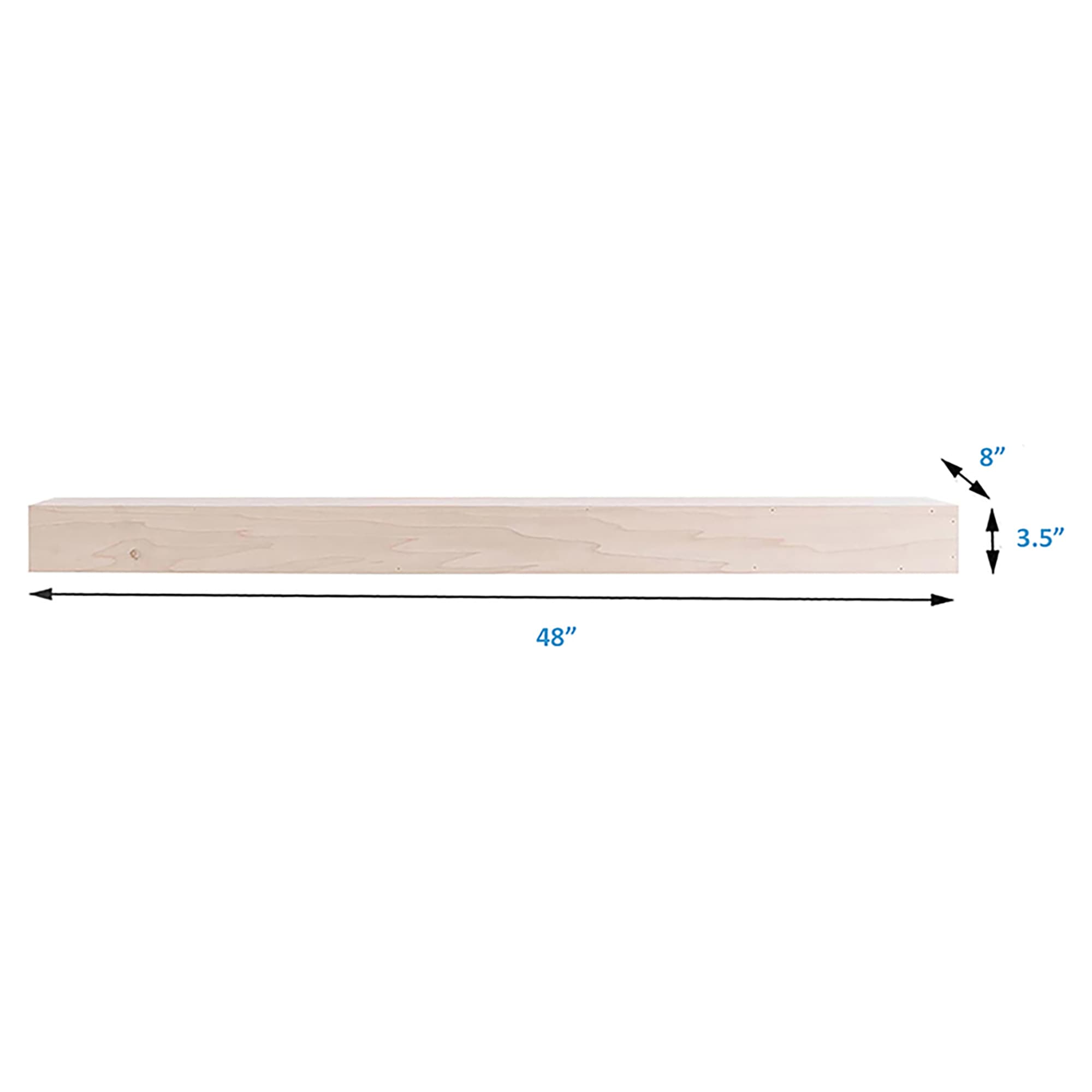 Mantels Direct BEDFORD-48-POPS-UN Mantel-Shelves - View #4