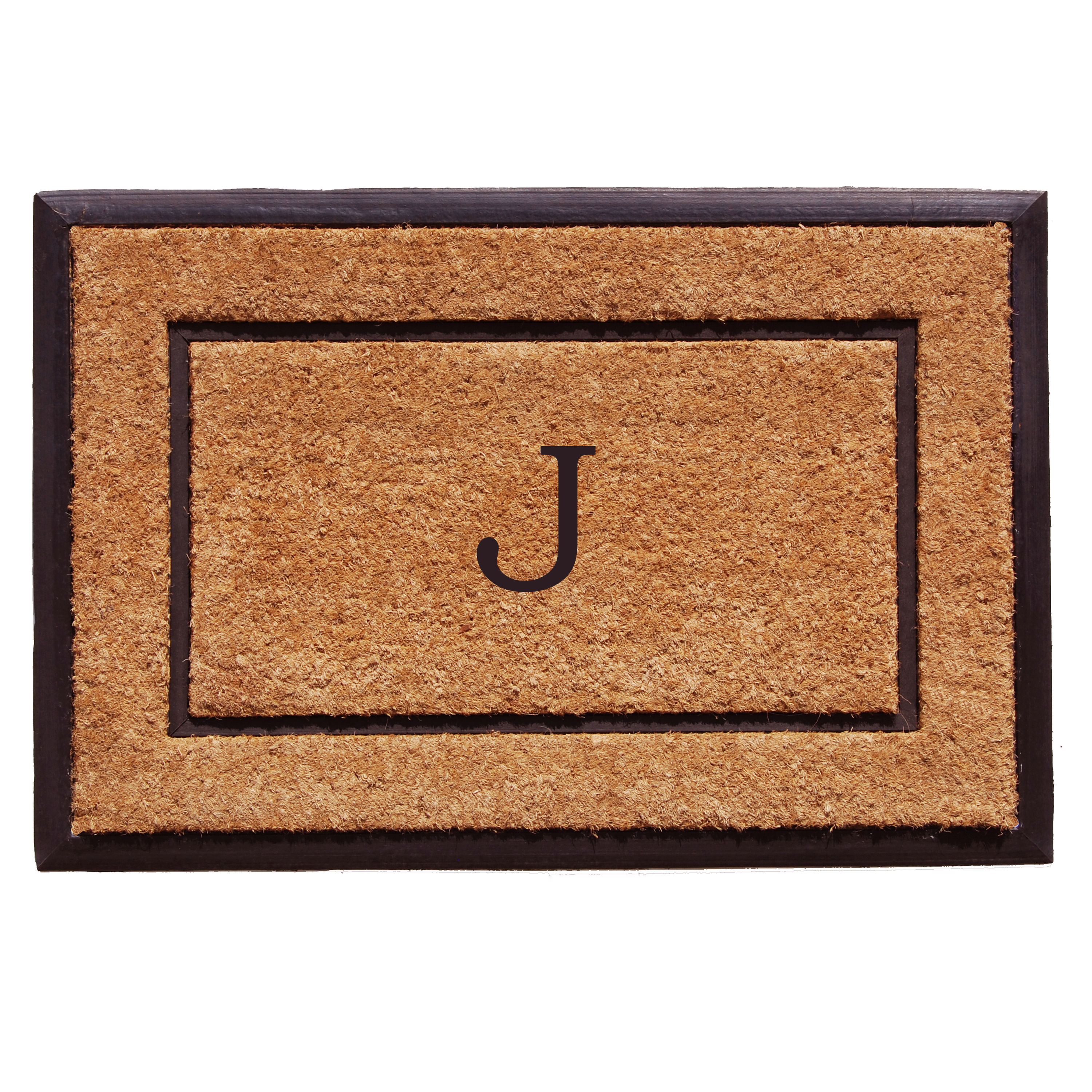 Callowaymills 101632436J 2-ft x 3-ft Natural/Black Coir/Rubber Rectangular Indoor or outdoor Decorative Door mat