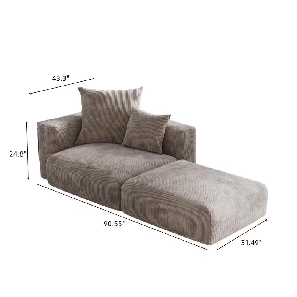 BuotiqHom DH-C1+1-126BR Sofas-Loveseats - View #2