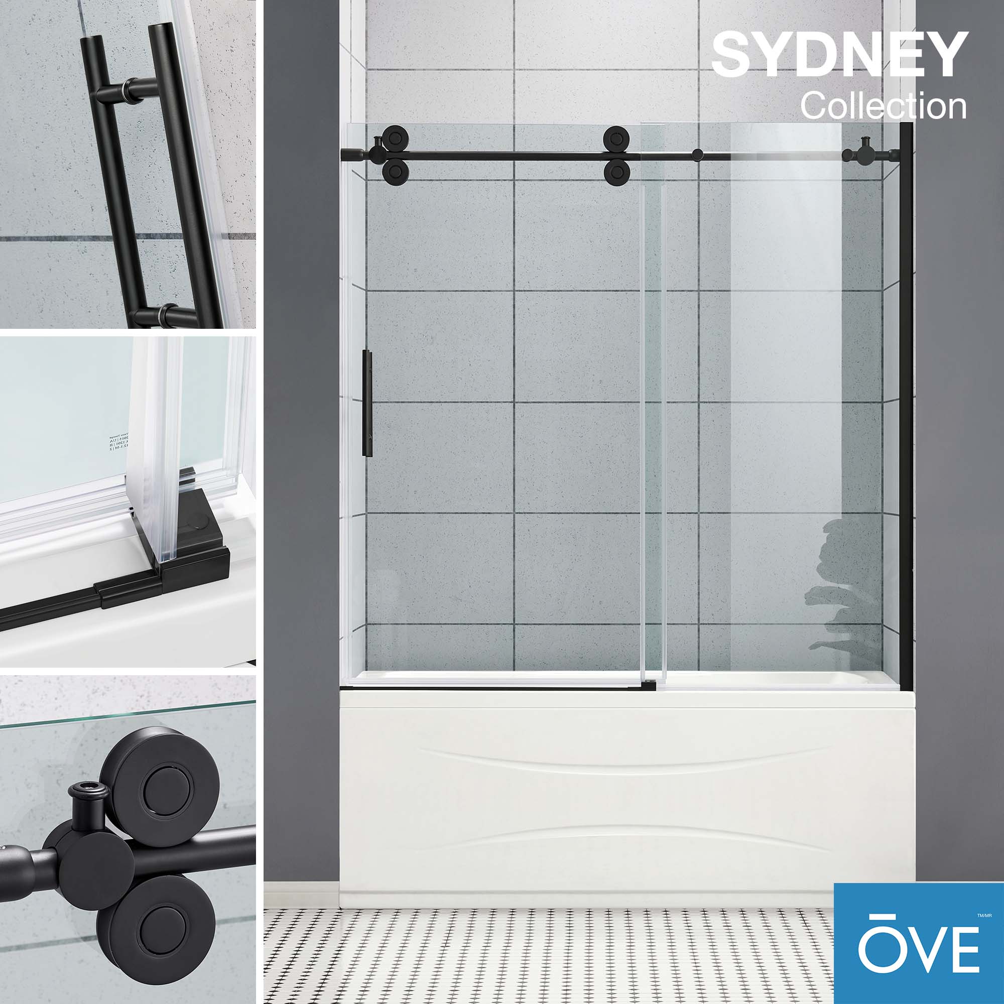 OVE Decors SYDNEY-BLKTD Bathtub-Doors - View #11