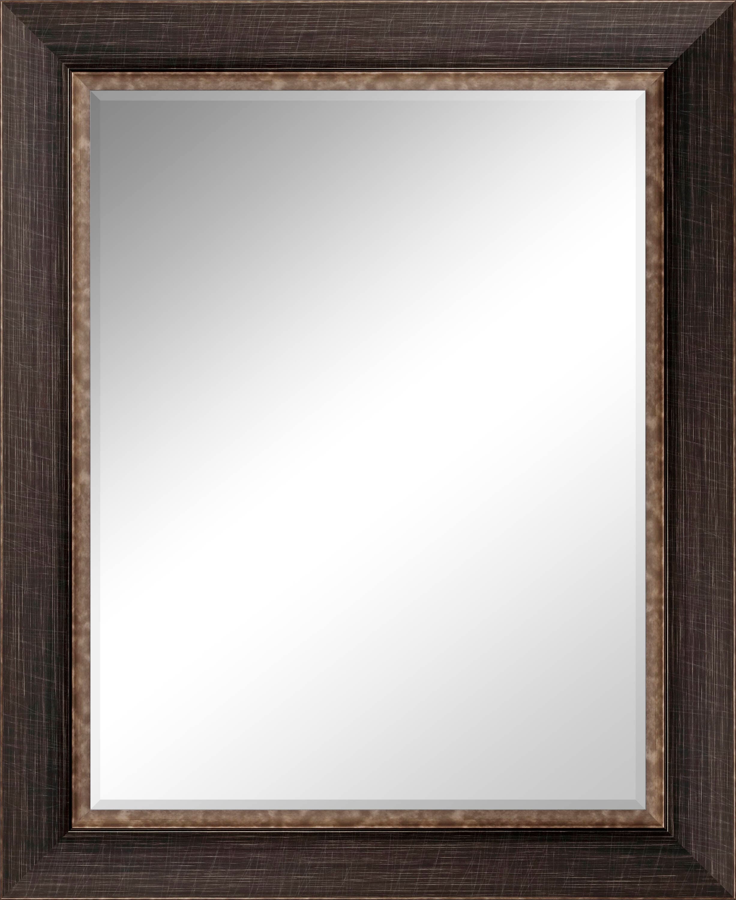 Style Selections 28.5x34.5-in mirror frame 28.5-in W x 34.5-in H Black Beveled  Full Length Wall Mirror in the Mirrors department at