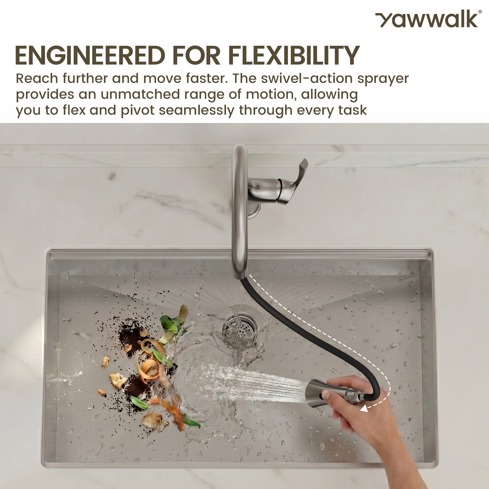 YAWWALK Y13W42K-BS Kitchen-Faucets - View #3