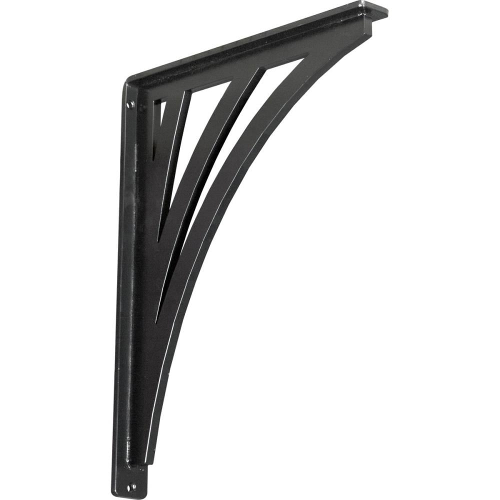 Ekena Millwork BKTM01X12X15SNE Nevio 12-in x 1.5-in x 15-in Black Wrought iron Countertop support bracket