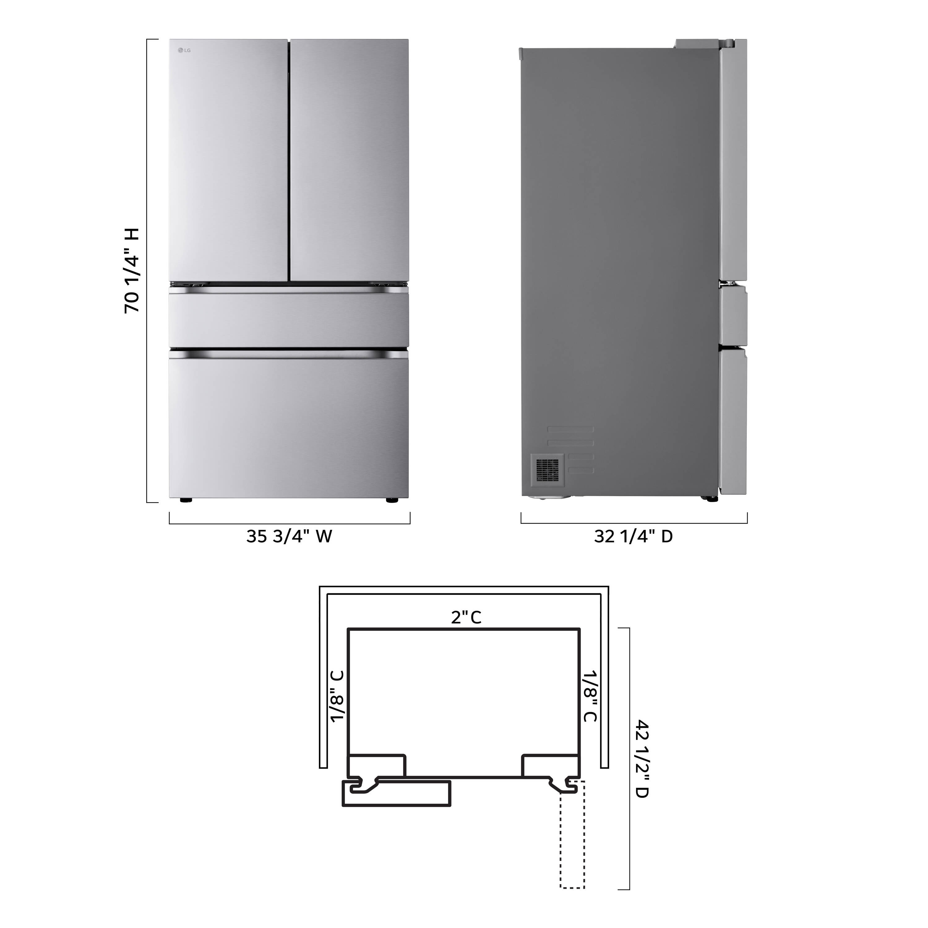 LG LF26C8210S French-Door-Refrigerators - View #7