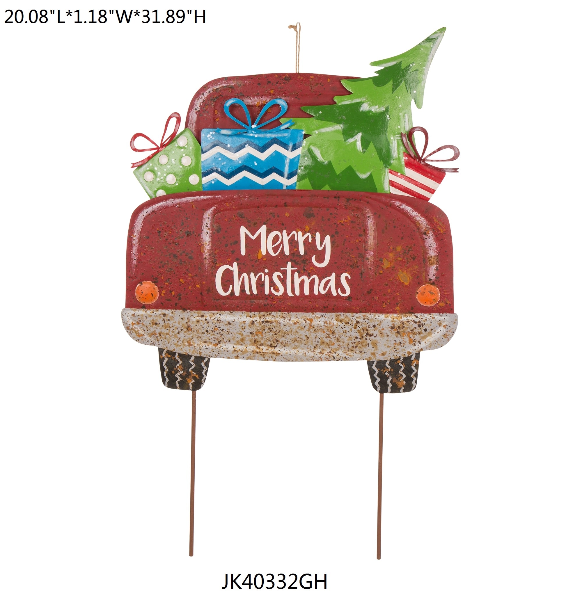 Glitzhome GH1106202987 32-Inches Freestanding Car Yard decoration with