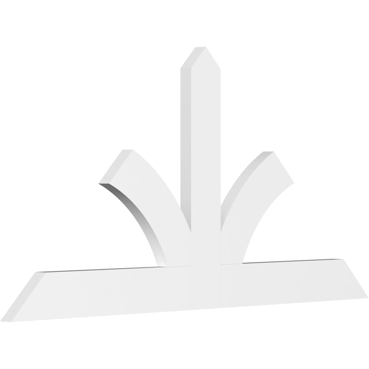 Ekena Millwork GBP072X36X0206RIC00 Richland White PVC Gable bracket