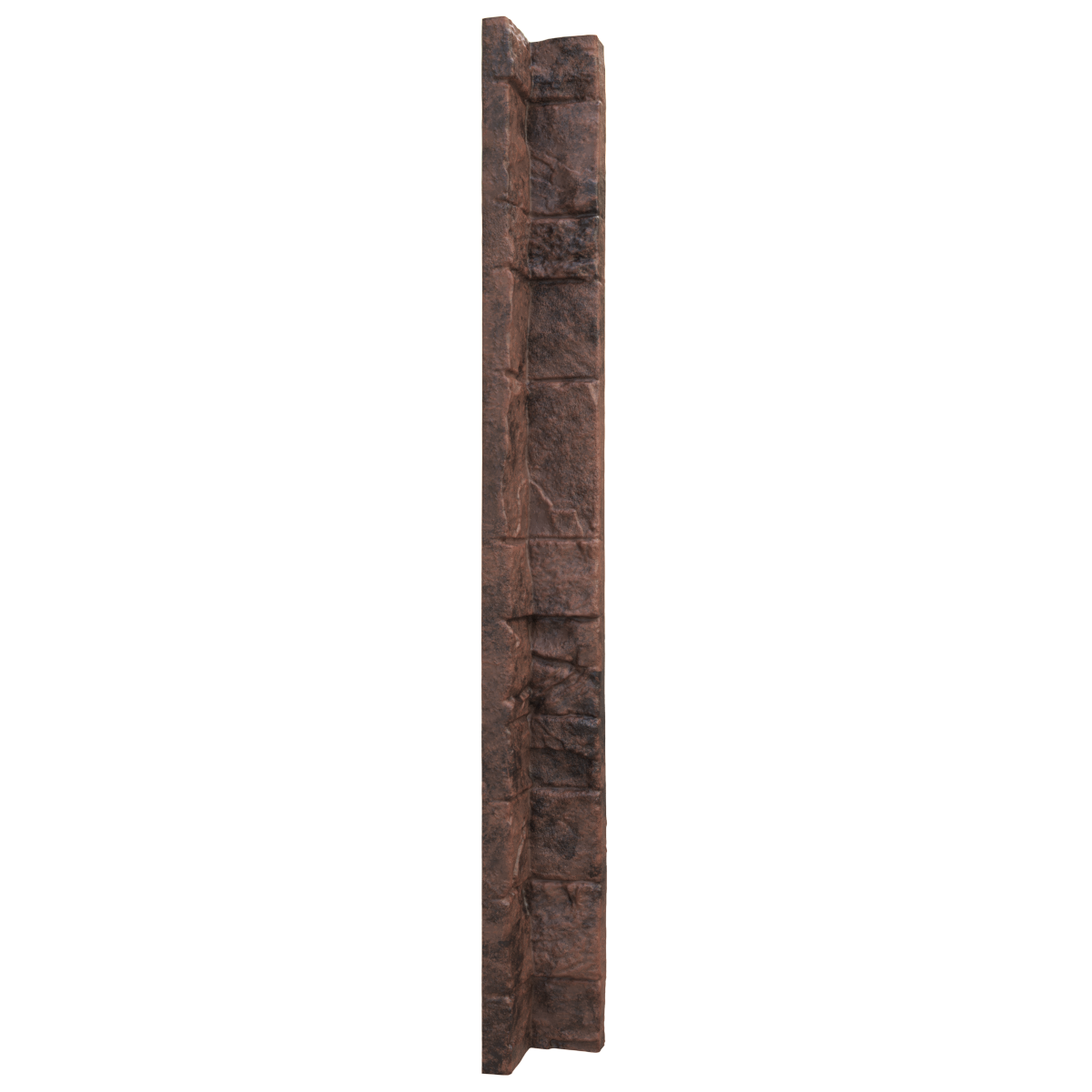 Canyon Brown Faux Stone Siding Panel Inside Corner 3" x 48"