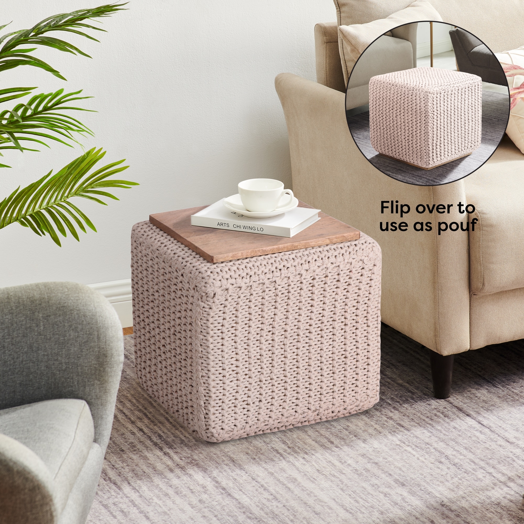 Loft Lyfe LPF412-21IV-LS Indoor-Ottomans - View #2