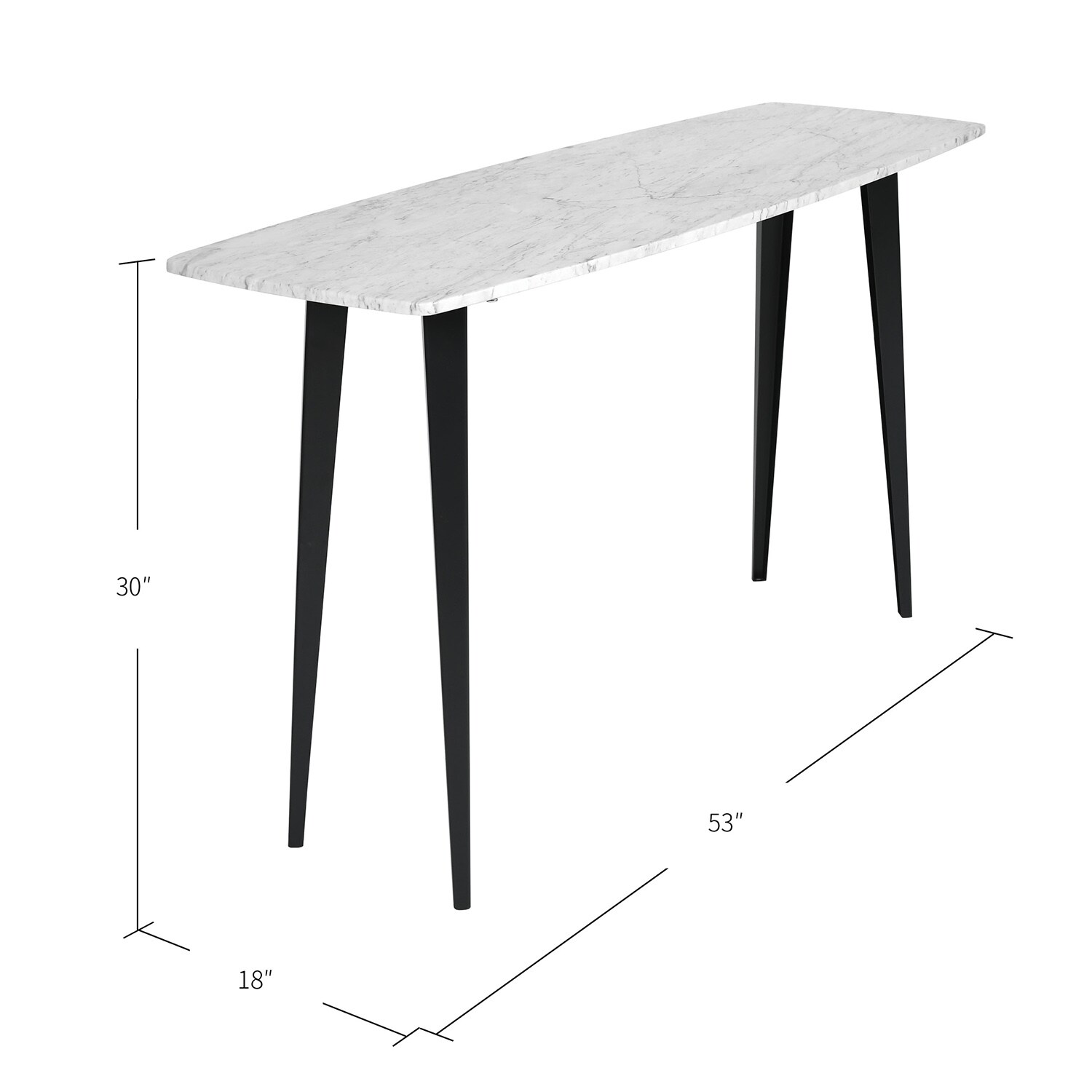 The Bianco Collection TBC-4062-PT1512-WHT Console-Sofa-Tables - View #6