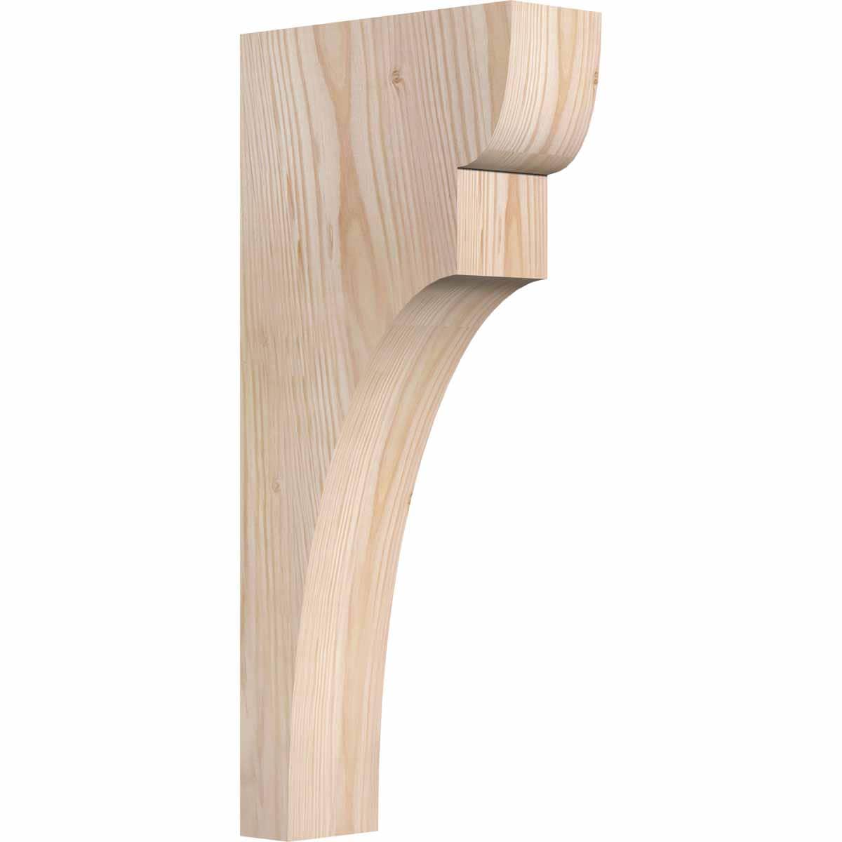 Ekena Millwork COR04X10X22YOR00SDF 3.5-in x 10-in x 22-in Yorktown Unfinished Douglas fir Wood Paintable/Stainable Corbel