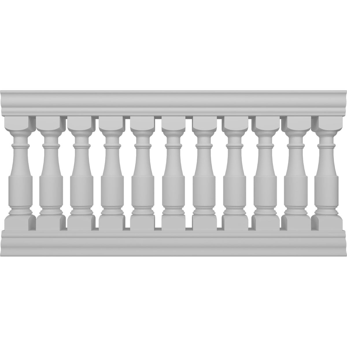 Ekena Millwork BALK38X072HMG FiberThane 6-ft x 38-in Hamilton Fiberglass Deck Rail Kit