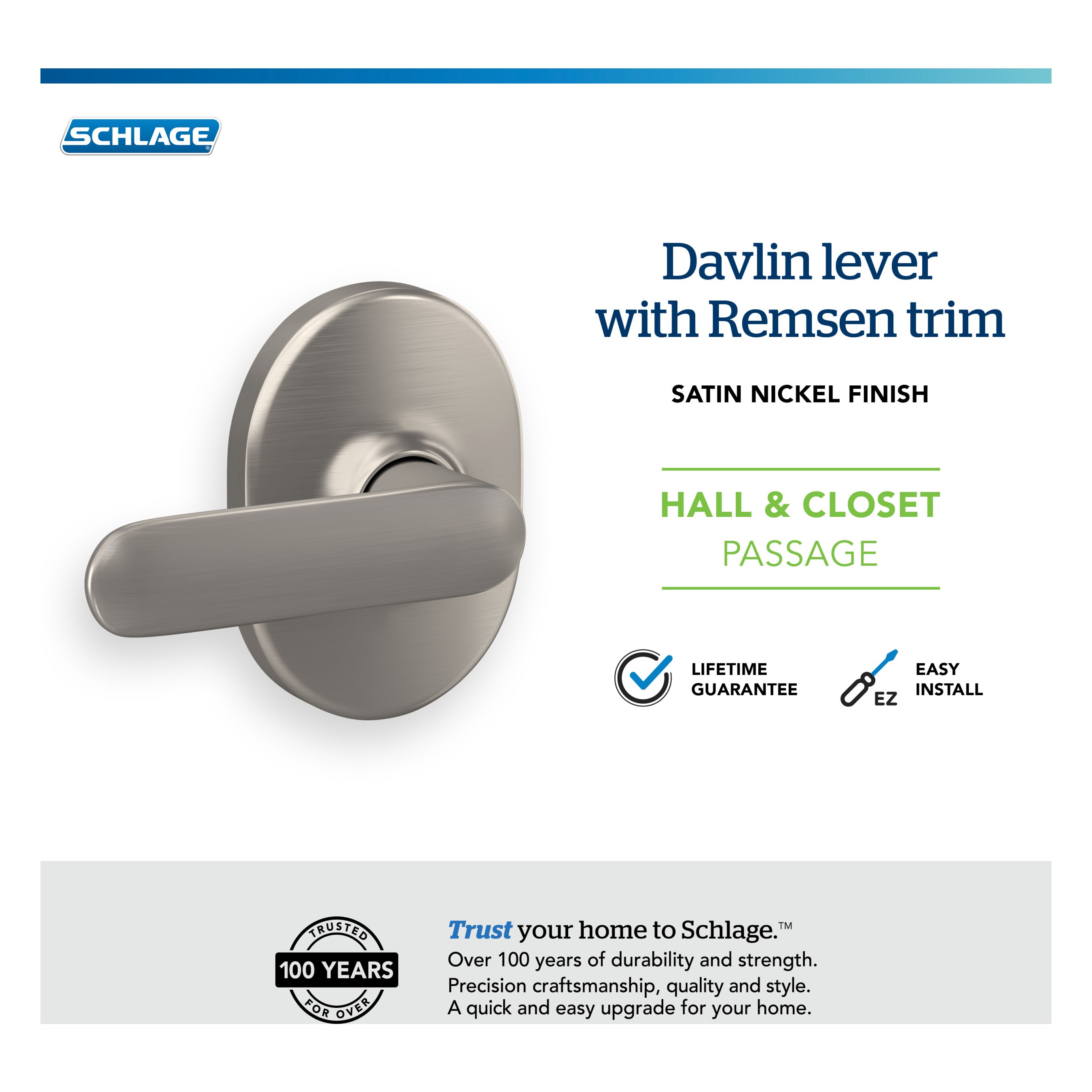 Schlage F10 DAV 619 RMN Door-Handles - View #7
