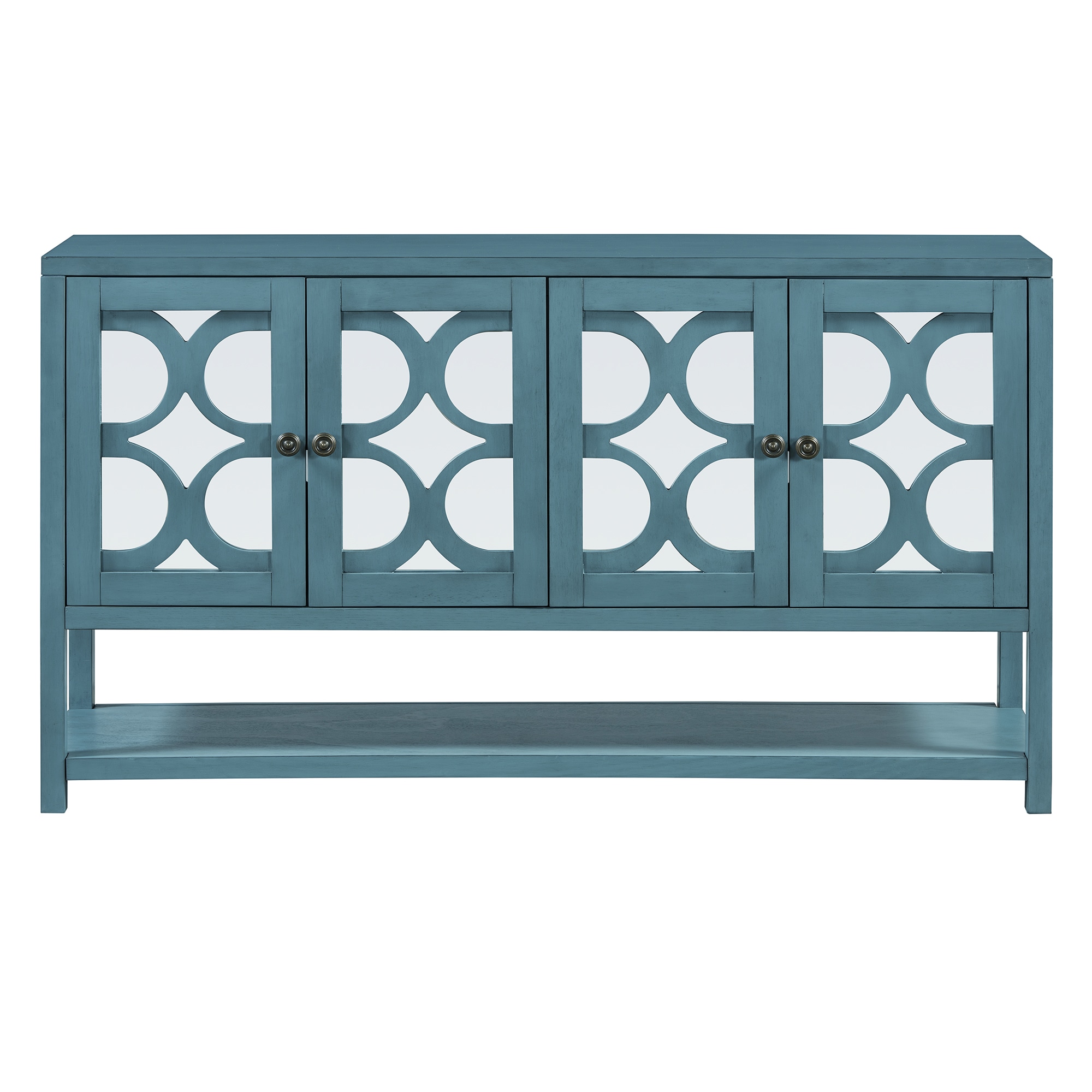 SINOFURN SYA330178BL Rustic Blue Reclaimed wood Sideboard