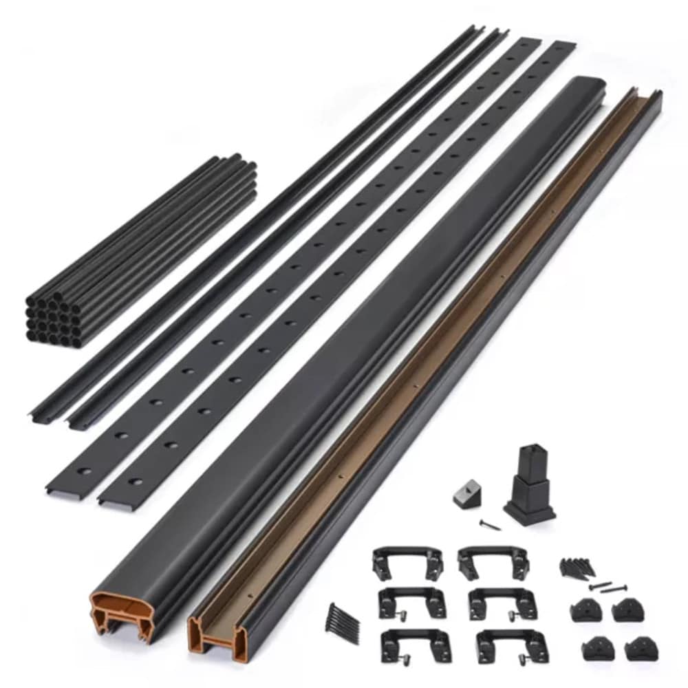 Trex BKRD0836HRKFS Transcend 8-ft x 36-in Charcoal Black Composite Deck Rail Kit