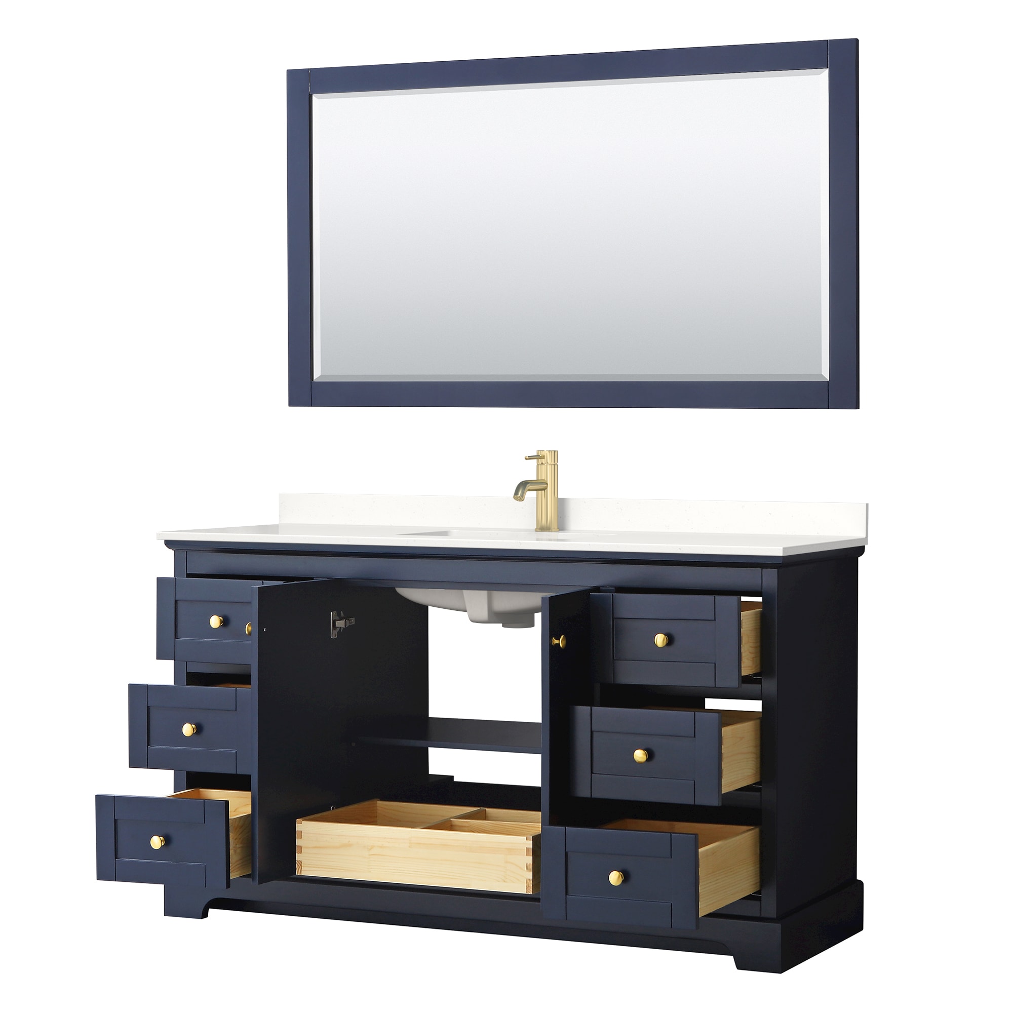 Wyndham Collection WCV232360SBLWQUNSM58 Bath-Vanity-Combo - View #3