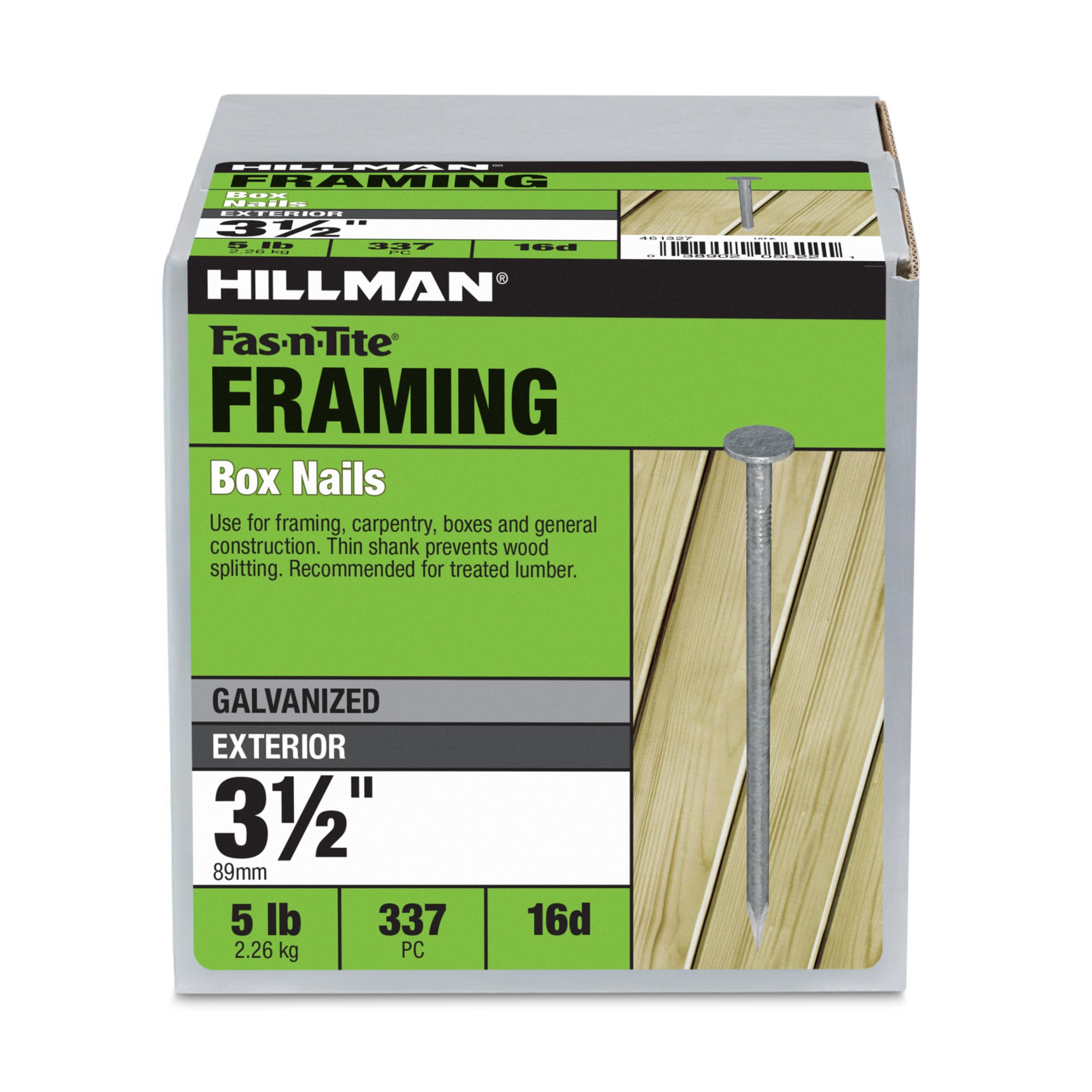 Fas-n-Tite 3-1/2-in x 16d Galvanized Smooth Shank Box nails ( 337 -Per Box )