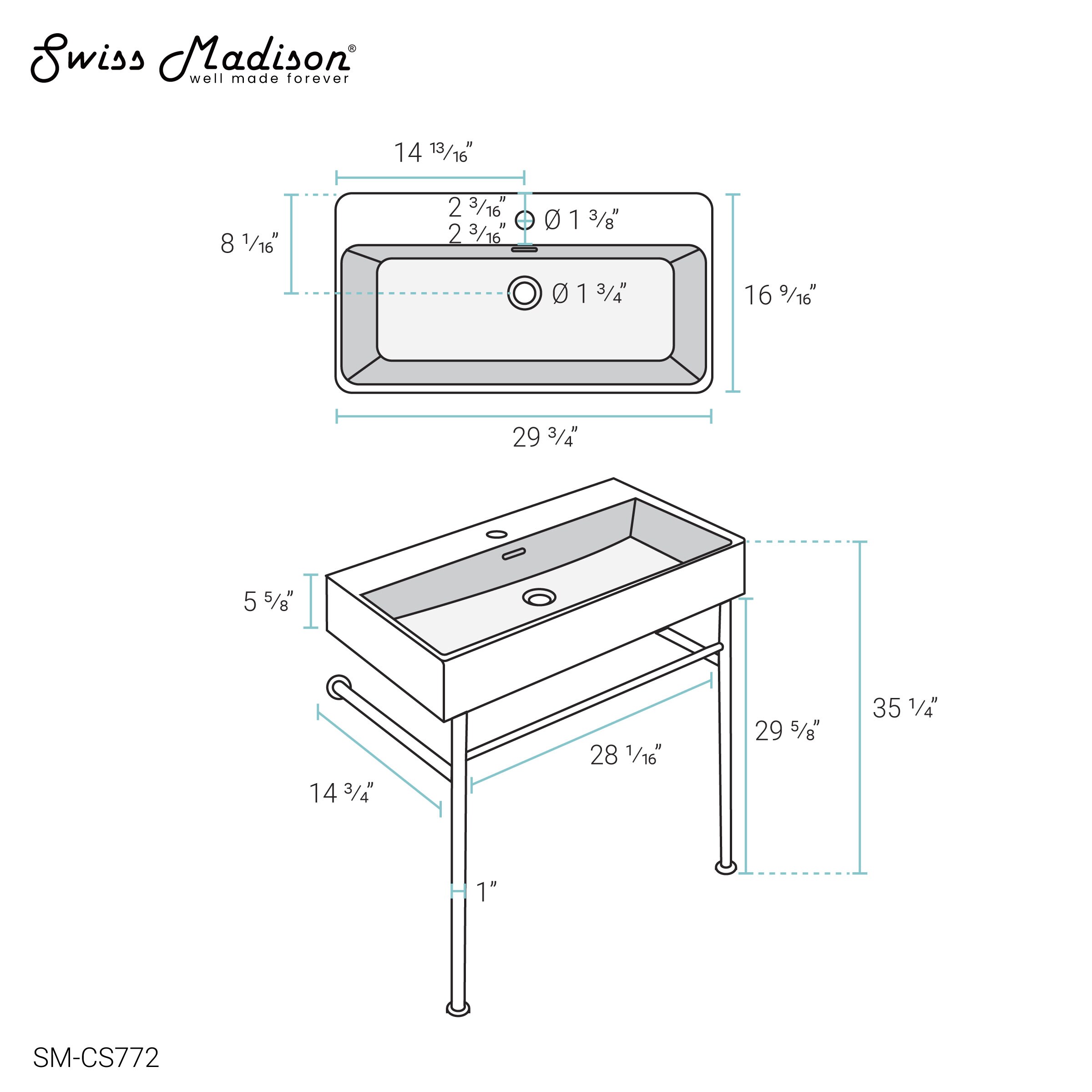 Swiss Madison SM-CS772 Console-Sinks - View #10