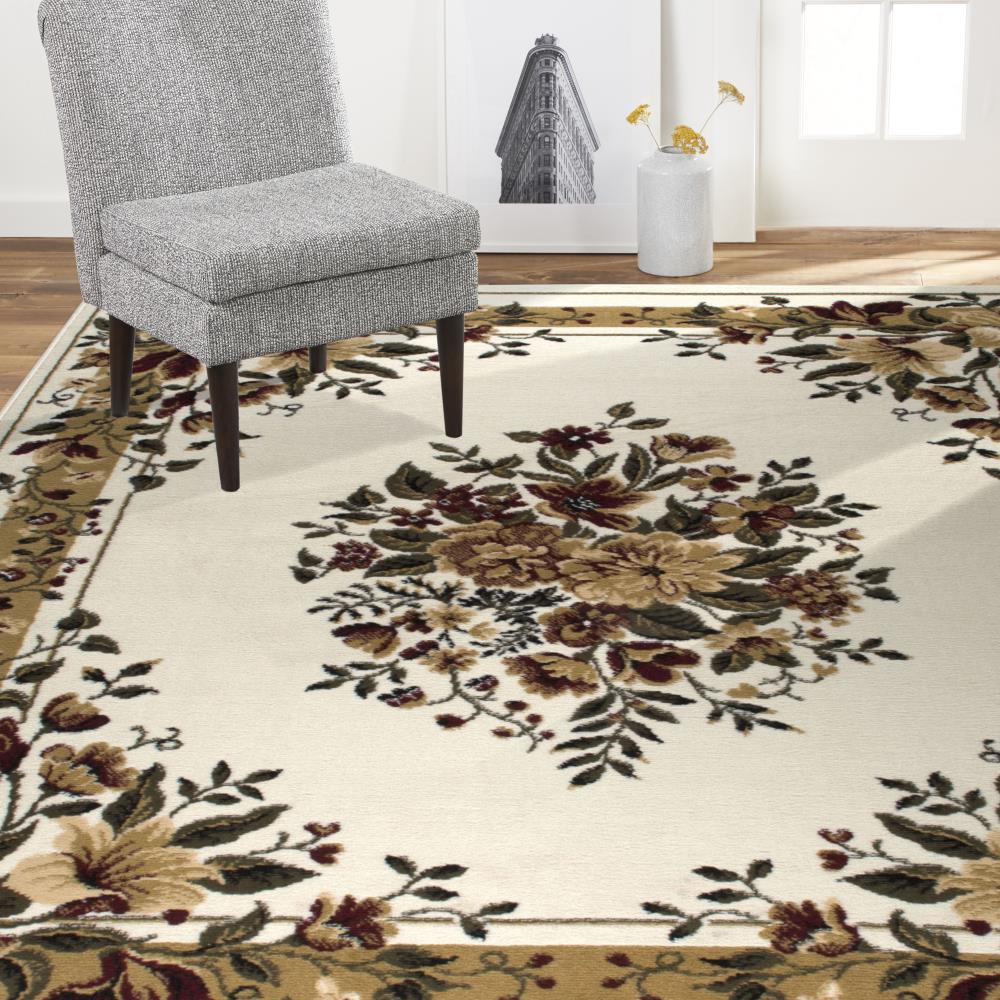 Home Dynamix Optimum Caspian 5 X 7 (ft) Ivory Indoor Floral