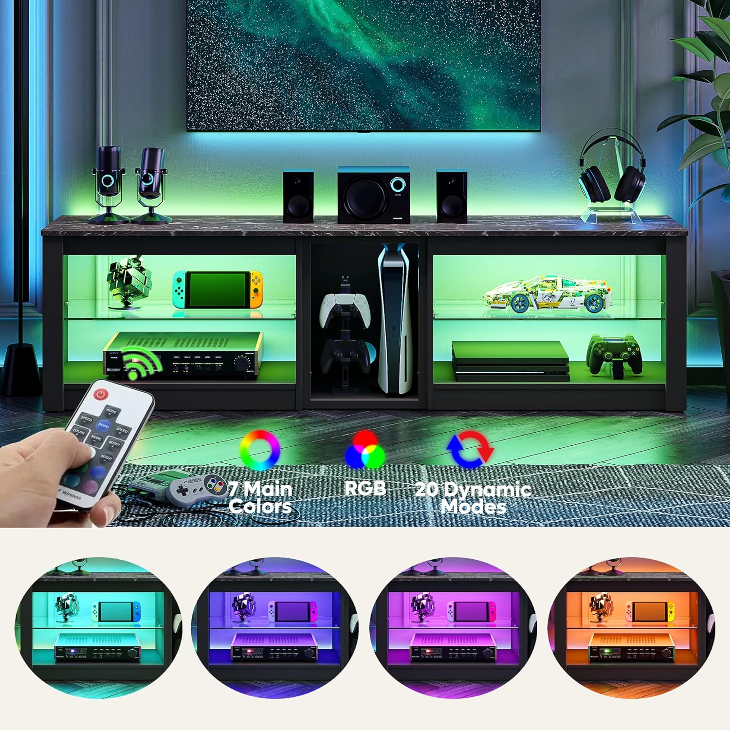Bestier LOW-L1004160-BLKM Tv-Stands - View #5