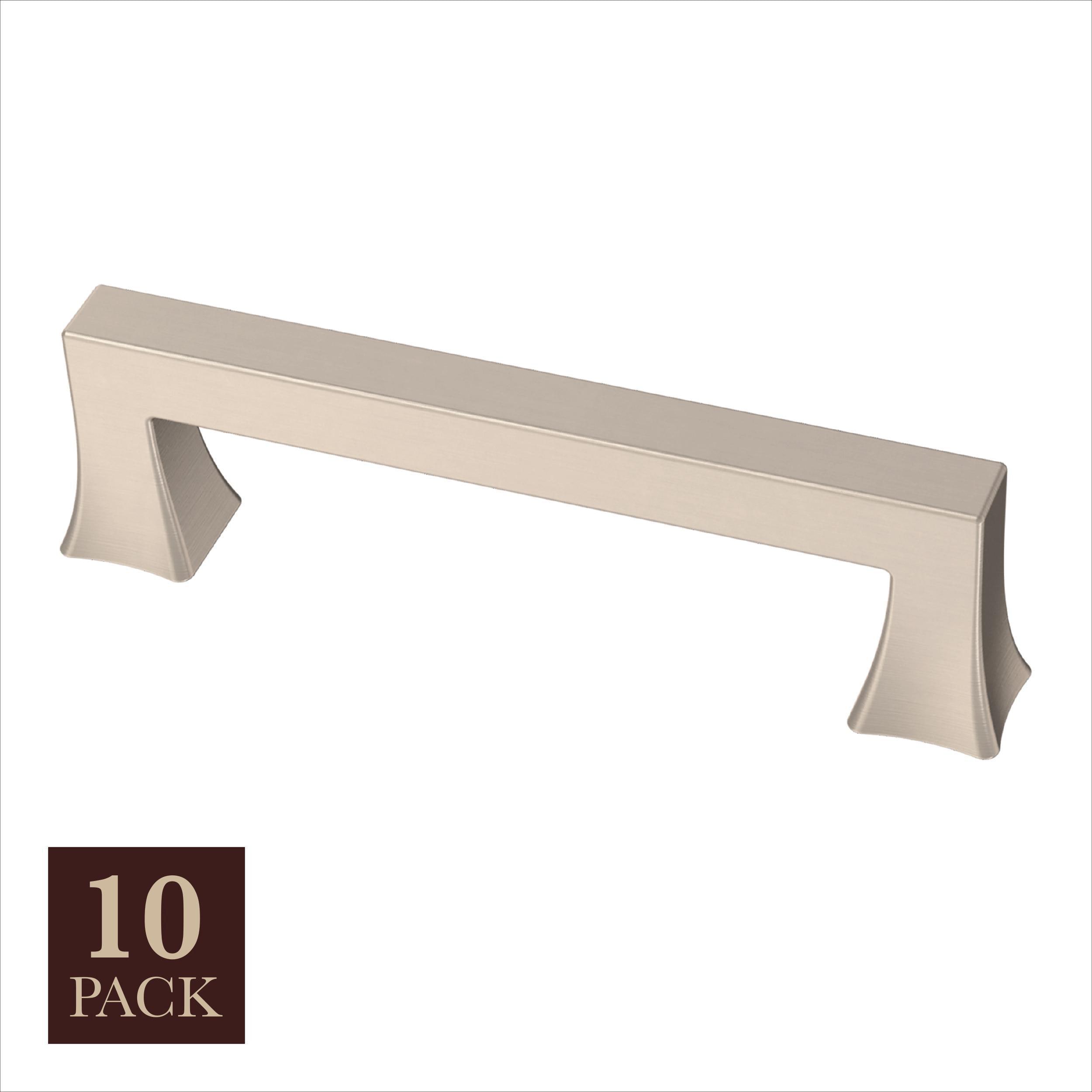 allen + roth P43419W-SN-K1 Margaret 3-3/4-in , 96mm Center to Center Satin Nickel Arch Handle 10 -Pack
