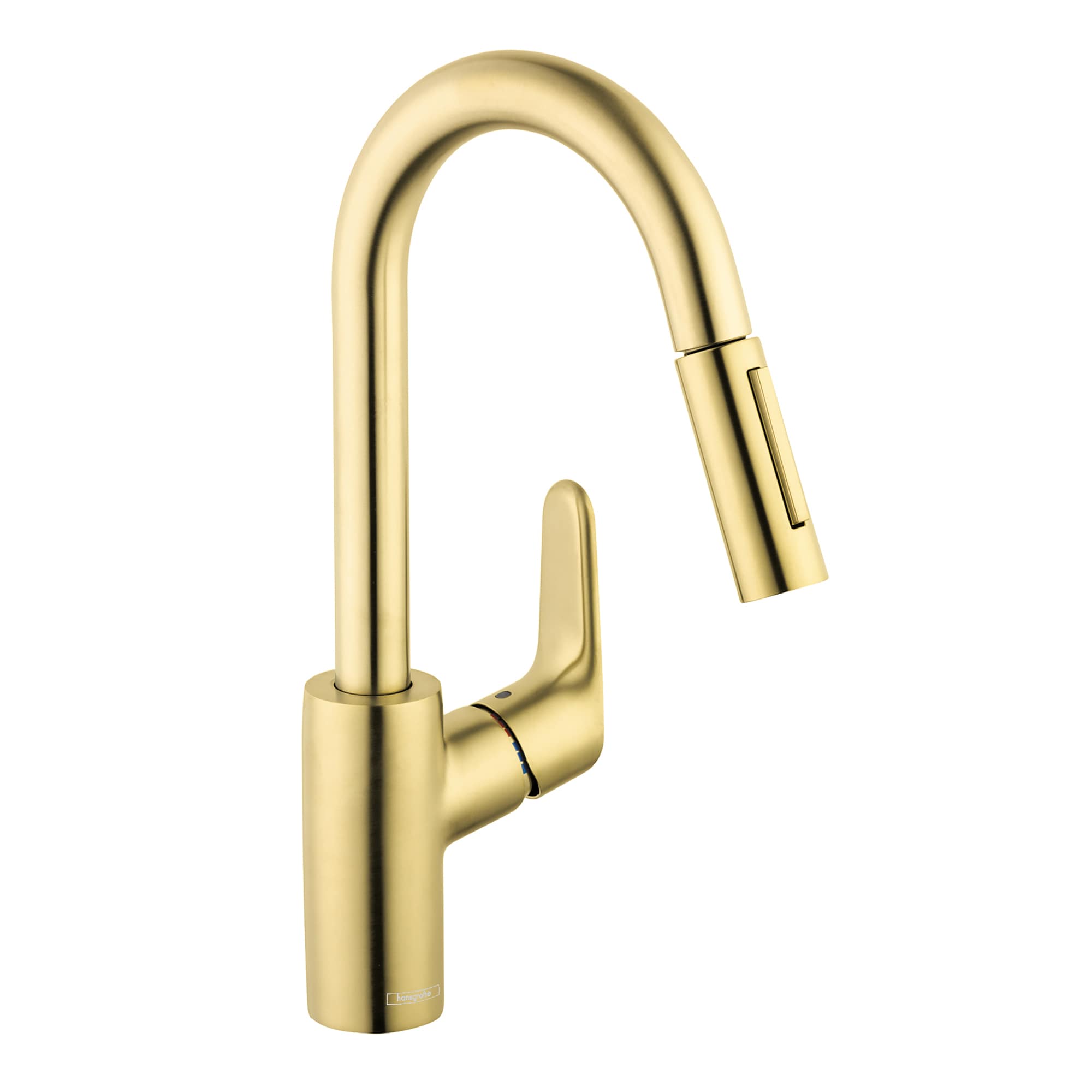Hansgrohe 04506251 Brushed Gold Optic Single Handle Deck-mount Pull-out Kitchen Faucet with Sprayer