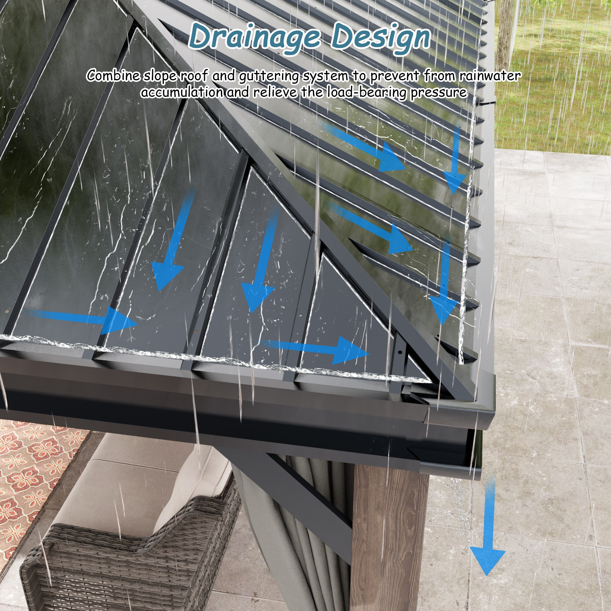 Gardenbee HGL-A09 Wood-Resin-Gazebos - View #5