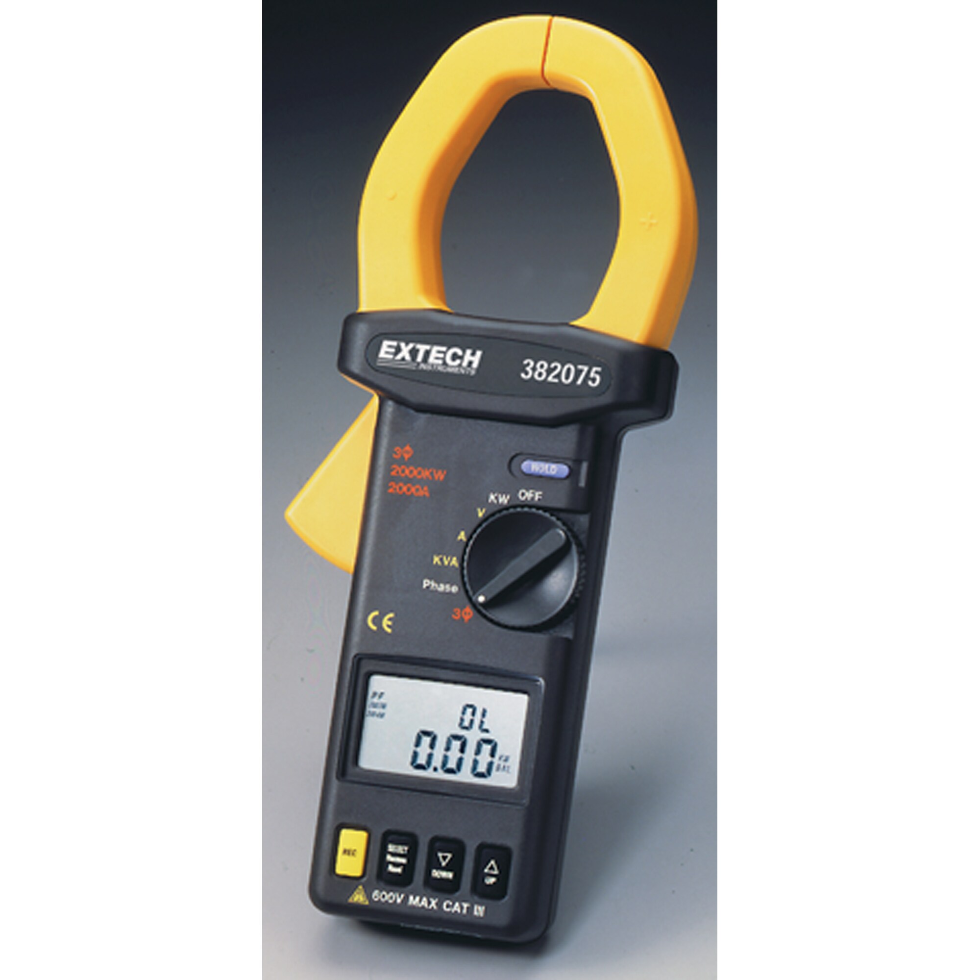 Extech 382075 Digital Display Clamp Meter Multimeter 600-Volt