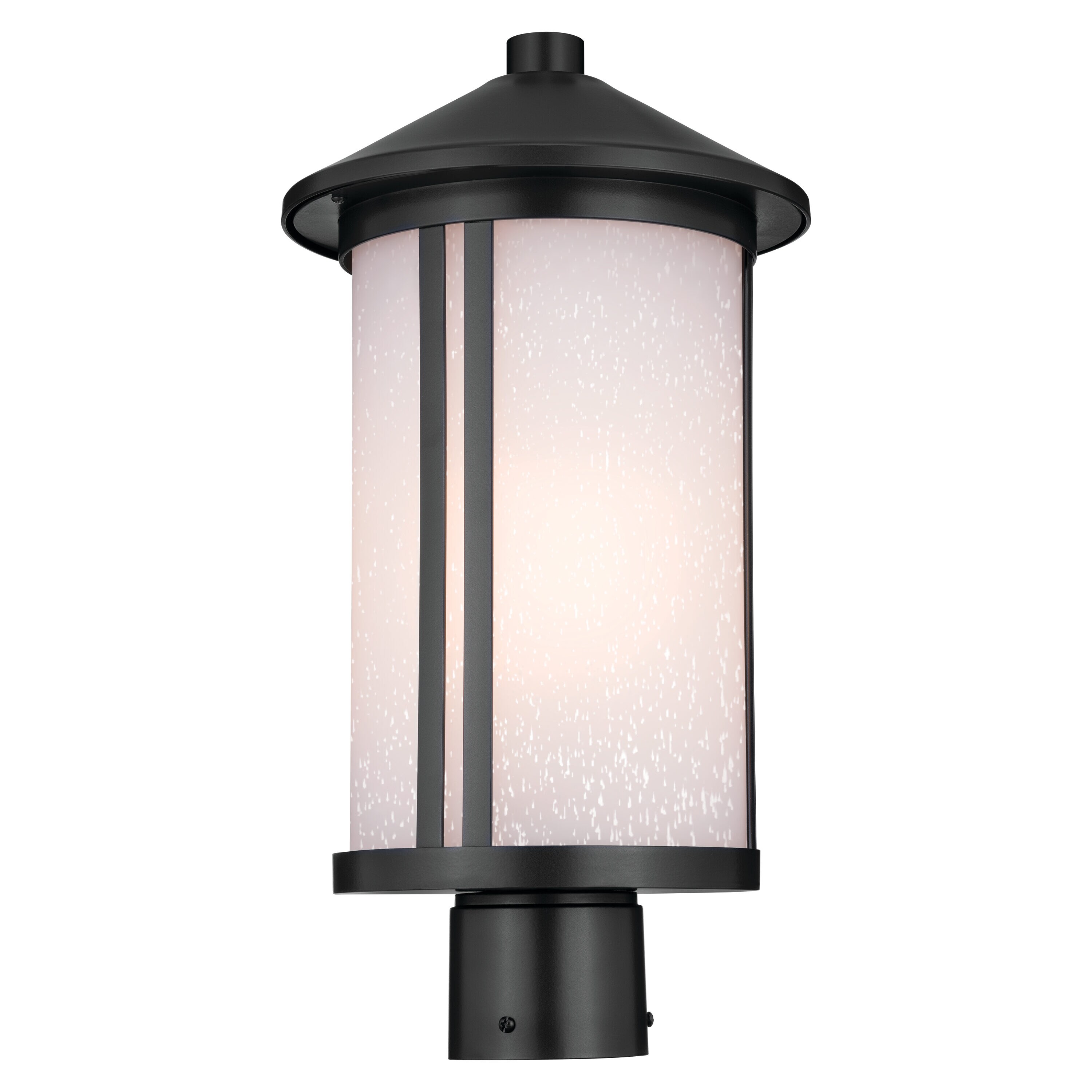 Kichler 59101BK Lombard 17.25-in Black Industrial Outdoor Light post lantern