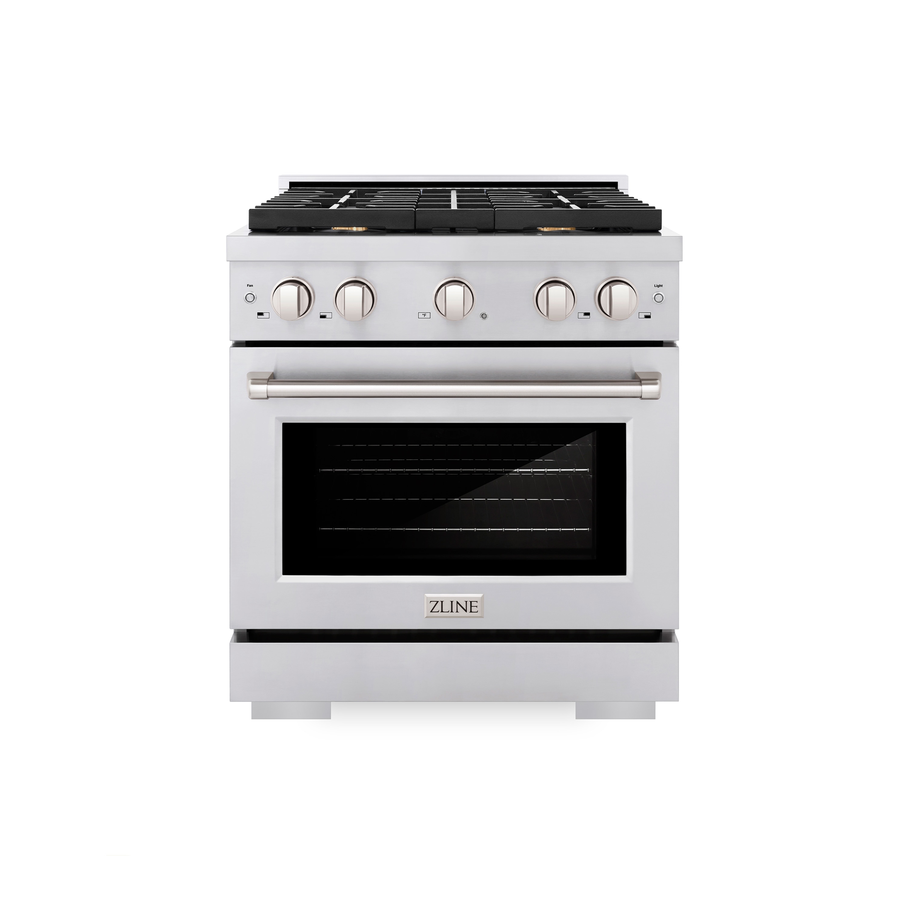 ZLINE KITCHEN & BATH SDR-BR-30 Paramount 30-in Standard 4 burners Convection Oven Freestanding Dual Fuel Range ( Stainless Steel w/ Brass Burners )