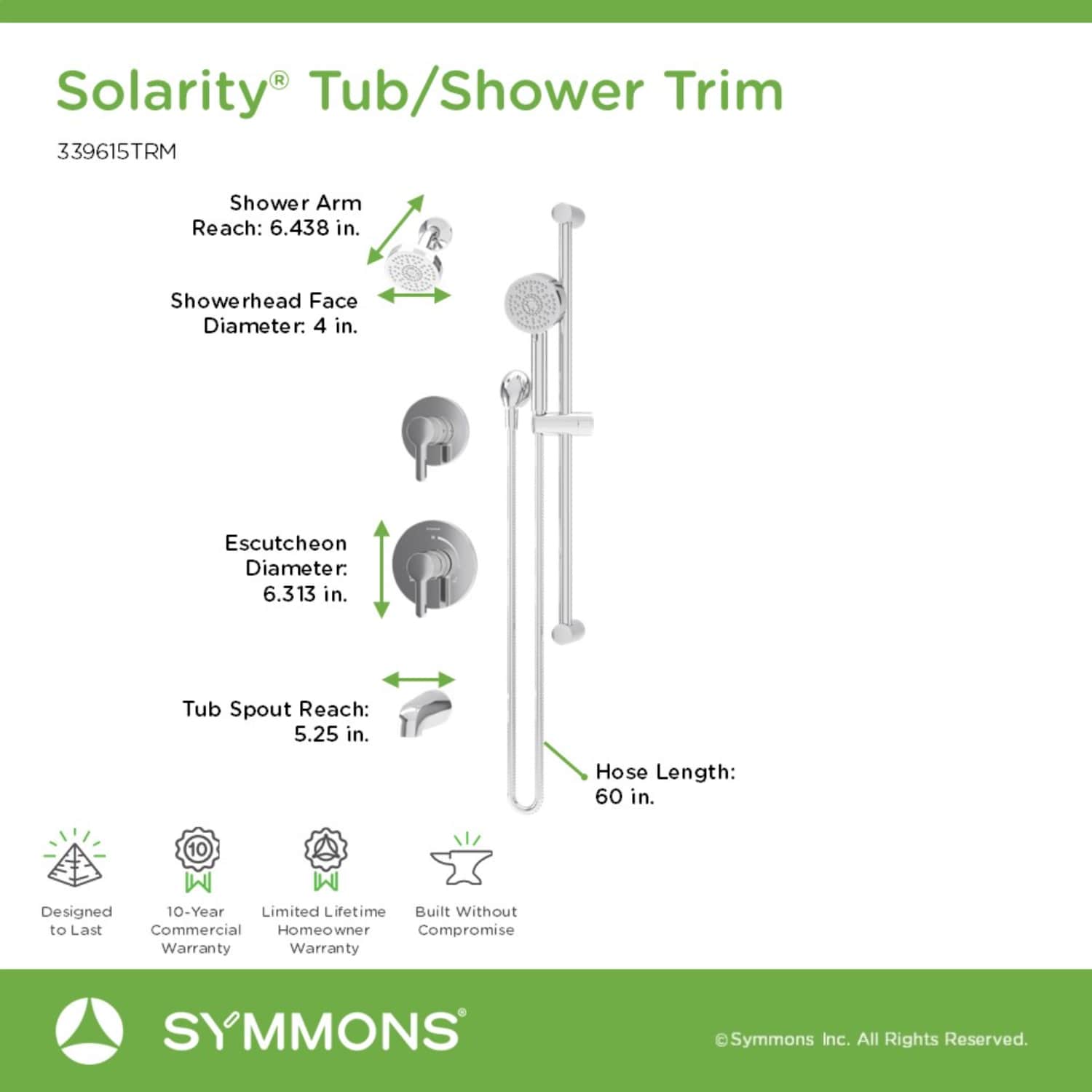 Symmons 339615TRM Tub-Shower-Faucets - View #2