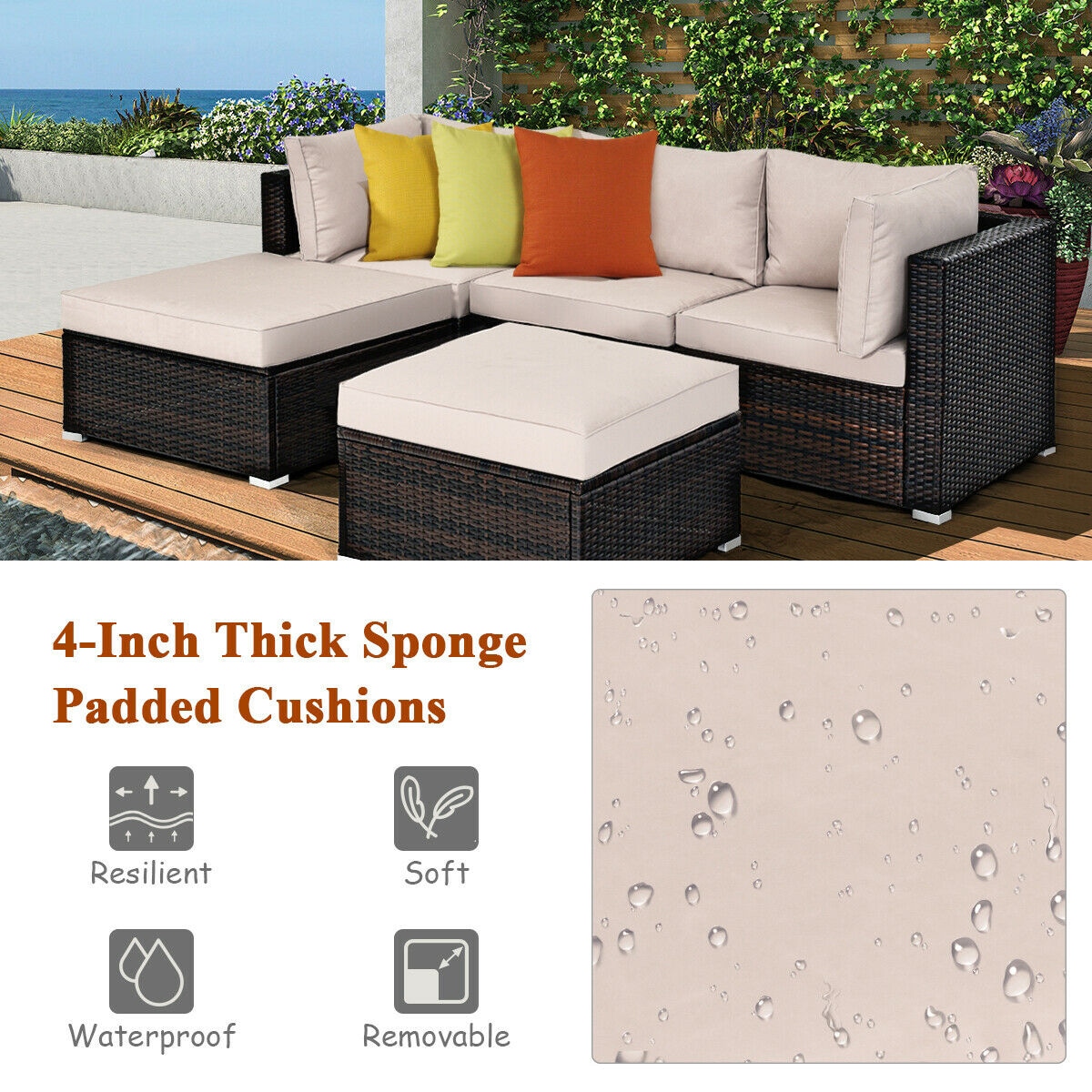 WELLFOR CBE-TW04-5 Patio-Conversation-Sets - View #2