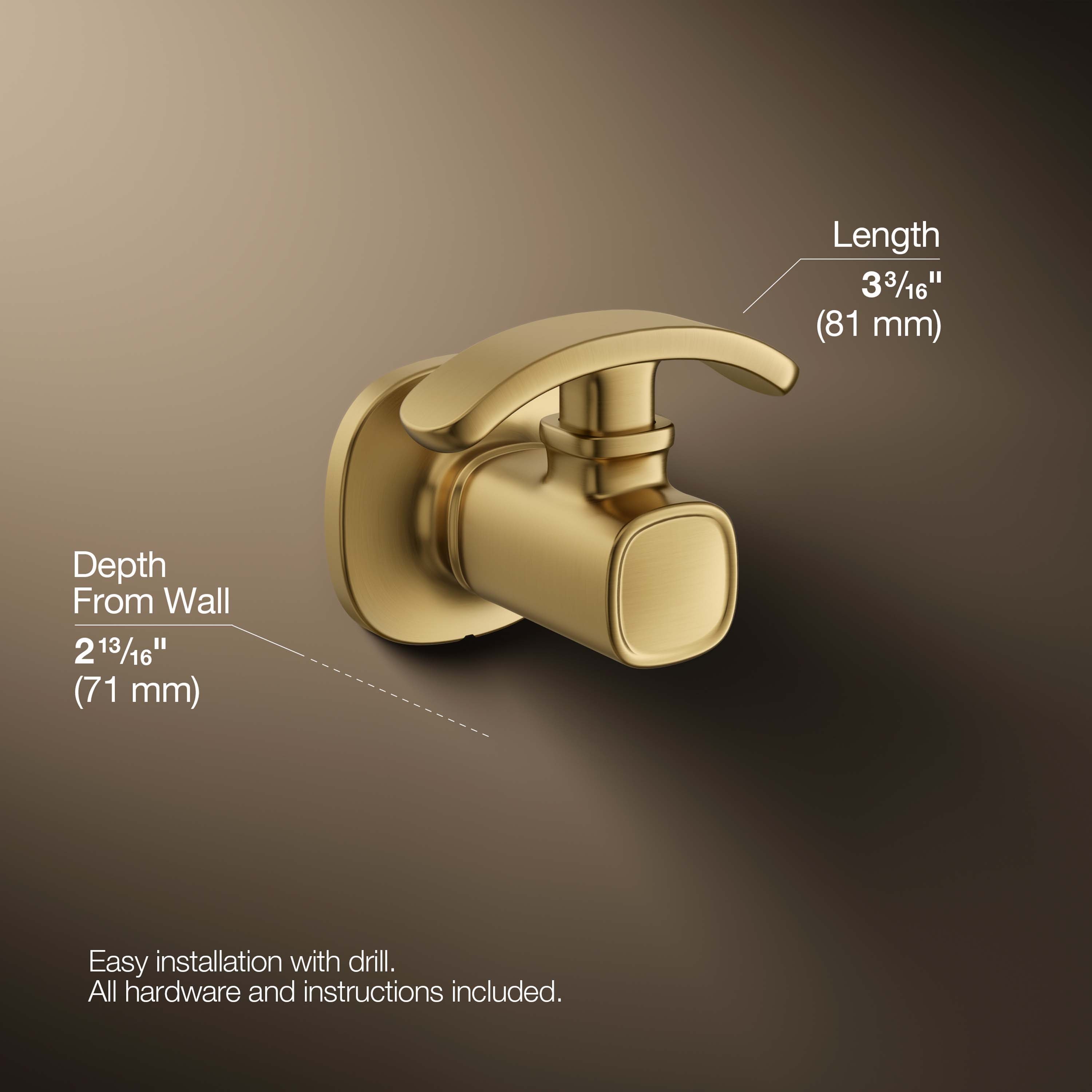 KOHLER R31069-2MB Robe-Hooks - View #3