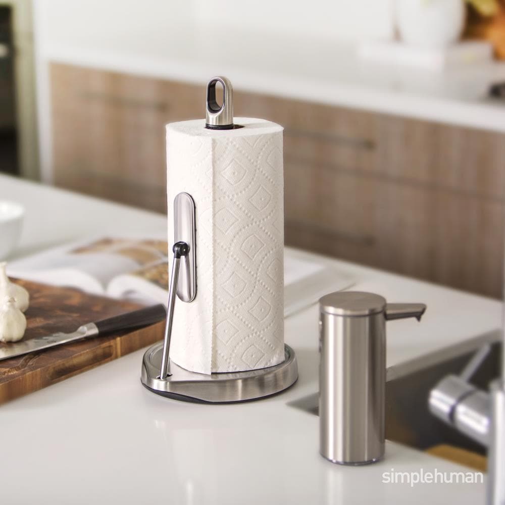simplehuman Brushed Stainless Steel Tension-Arm Paper Towel Holder +  Reviews