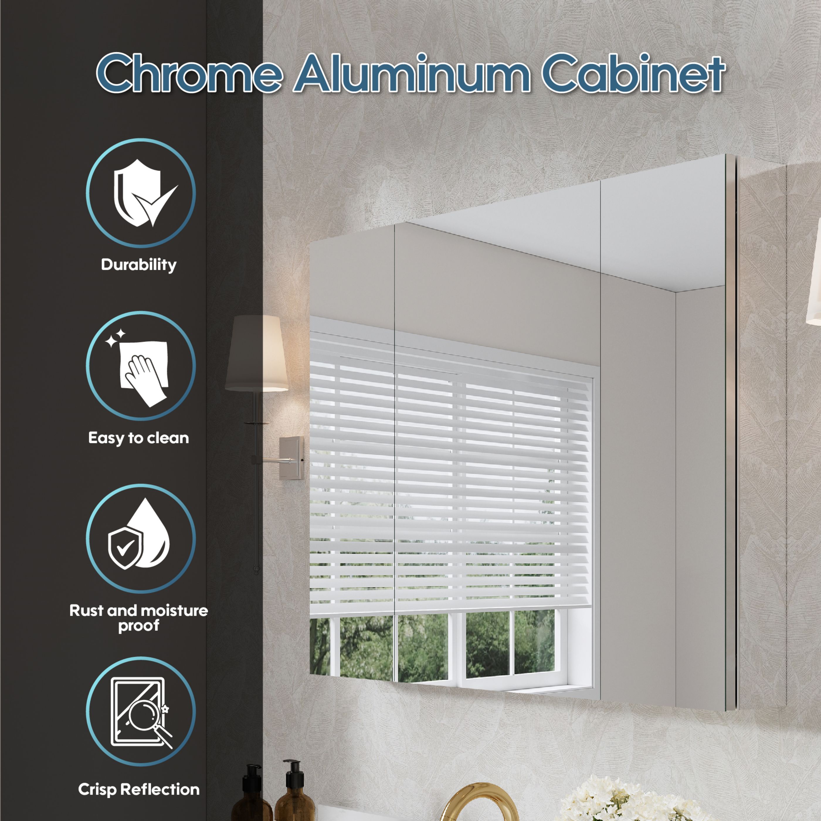 WELLFOR ROSA4030MC Bathroom-Medicine-Cabinets - View #4
