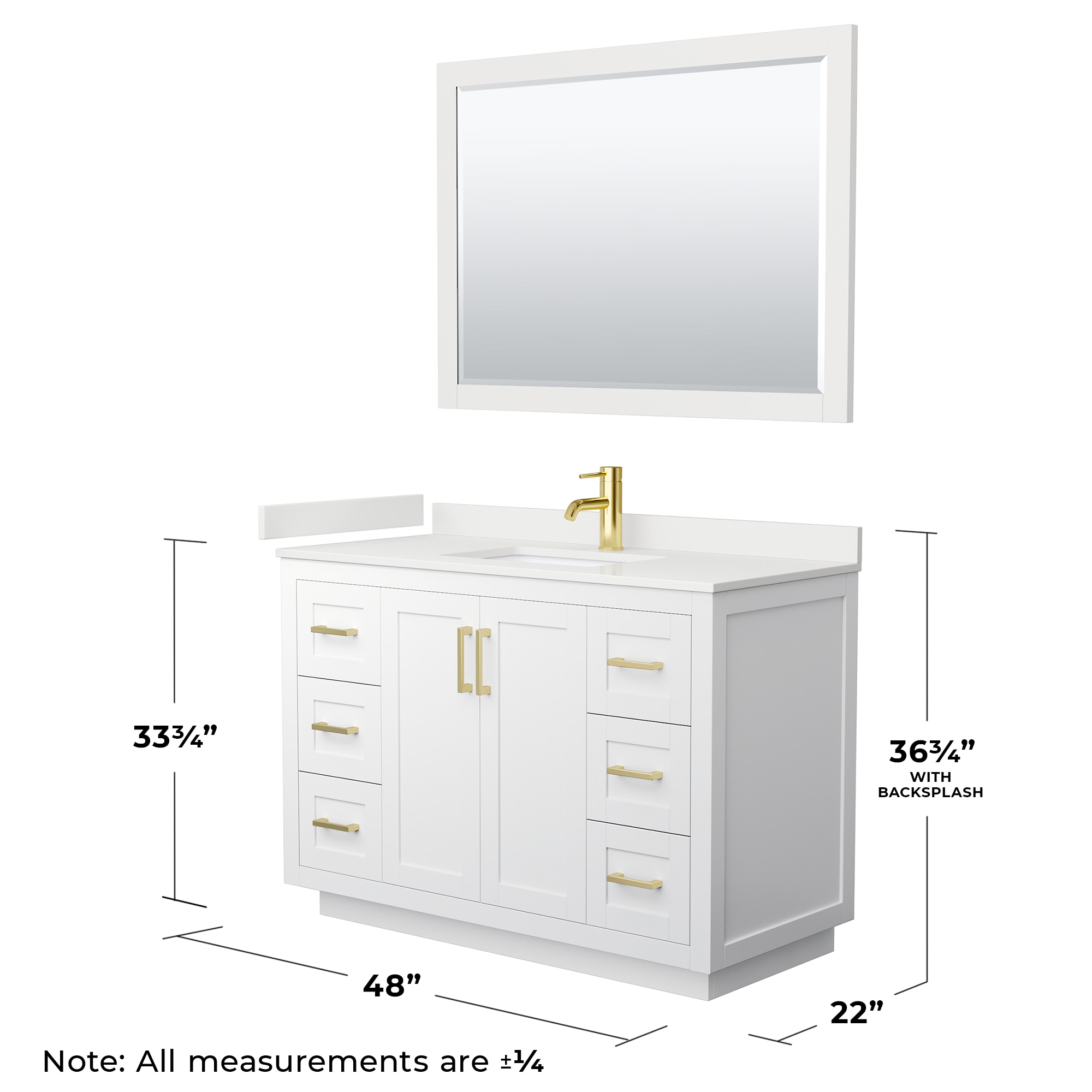 Wyndham Collection WCF292948SWGWQUNSM46 Bath-Vanity-Combo - View #6