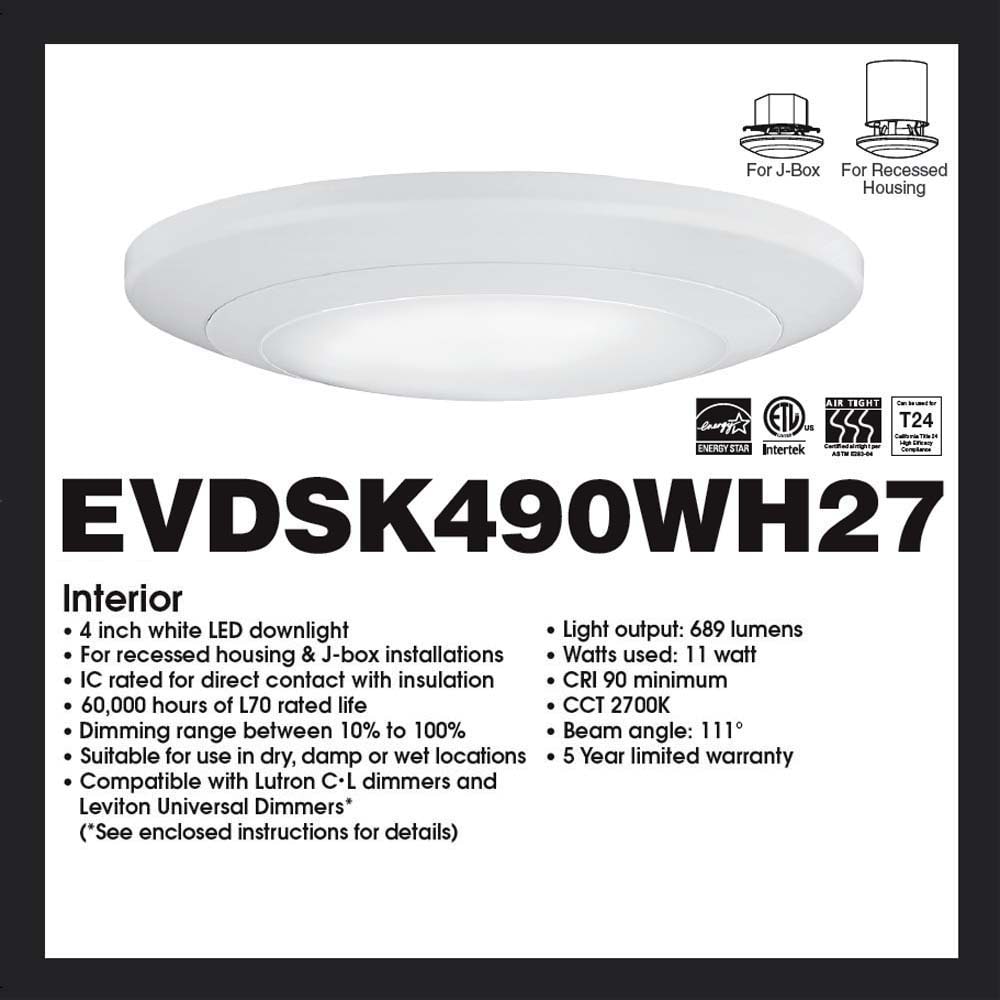 Designers Fountain EVDSK490WH27 flushmounts - View #4