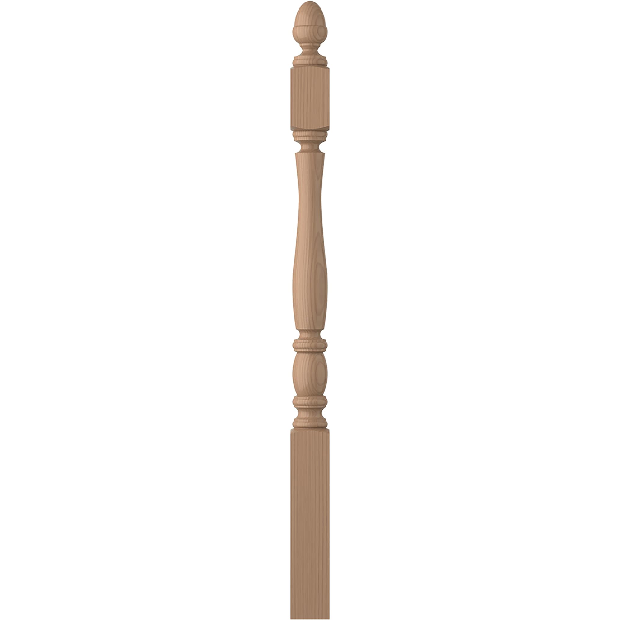 L.J. Smith Stair Systems LJP-3240-P LaSalle 3-in x 47.4375-in Unfinished Poplar Starting Stair Newel Post