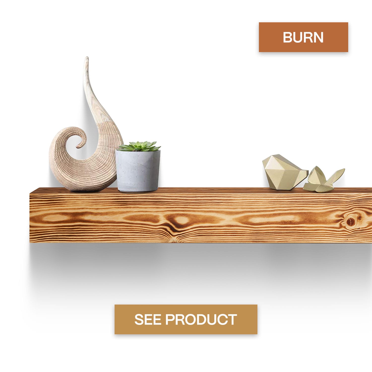 Luxe Surface Group 60-in W x 5.5-in H x 7-in D Burn Pine Traditional Fireplace Mantel 60 BURN Sansujyuku sansujyuku.com