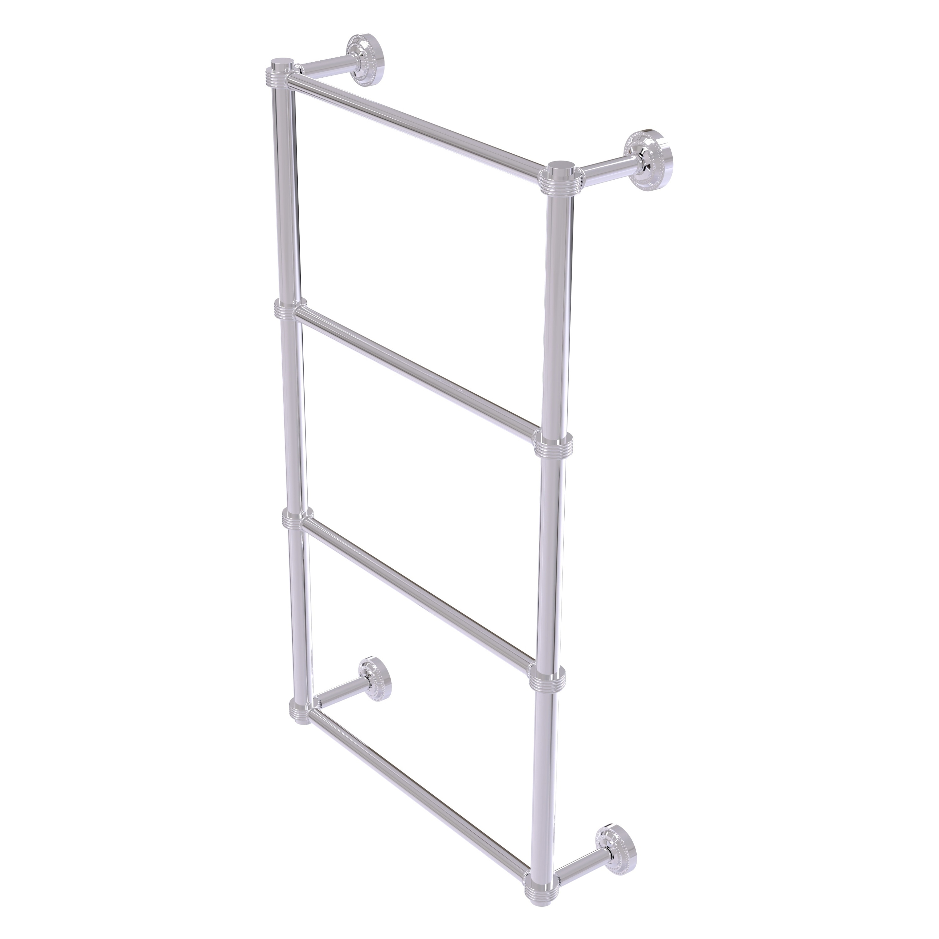 Allied Brass DT-28G-30-PC Dottingham 30-in double Polished Chrome Wall mount 4-tier Towel Bar