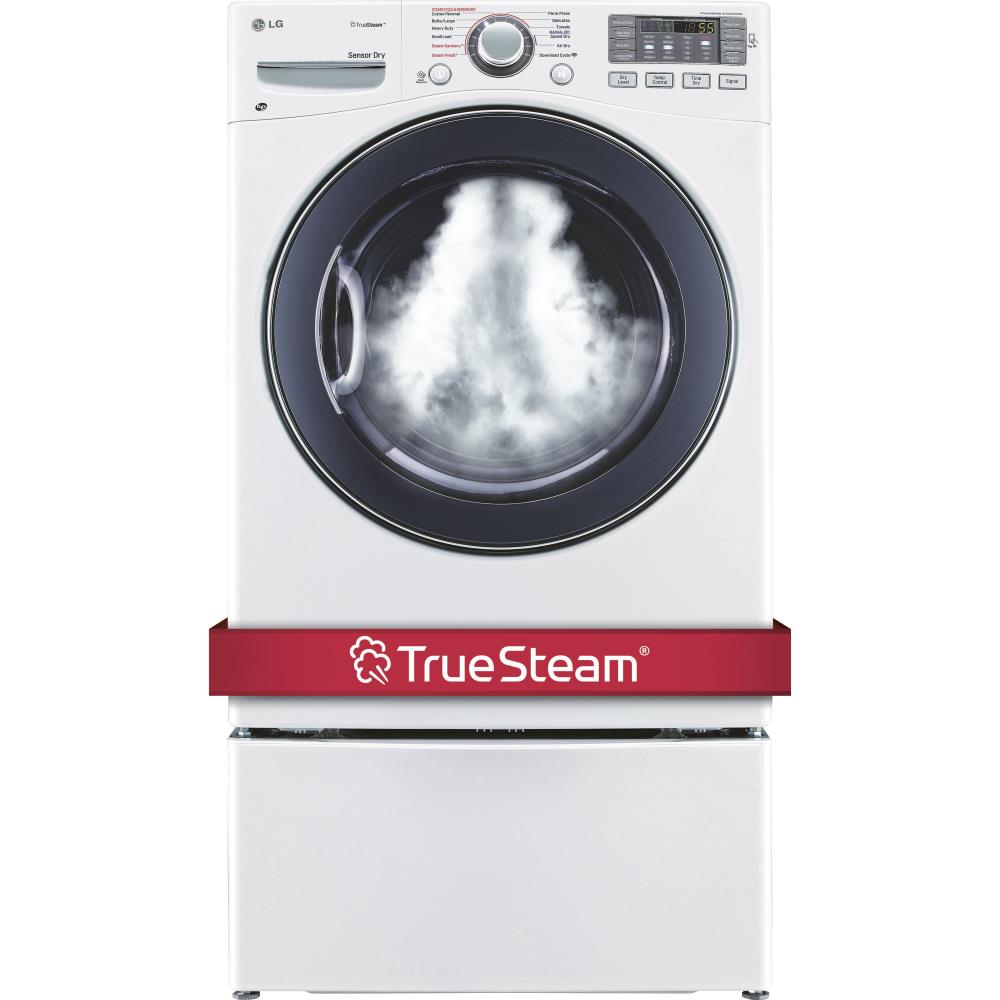 LG 7.4-cu ft Stackable Steam Cycle Electric Dryer (White) at Lowes.com