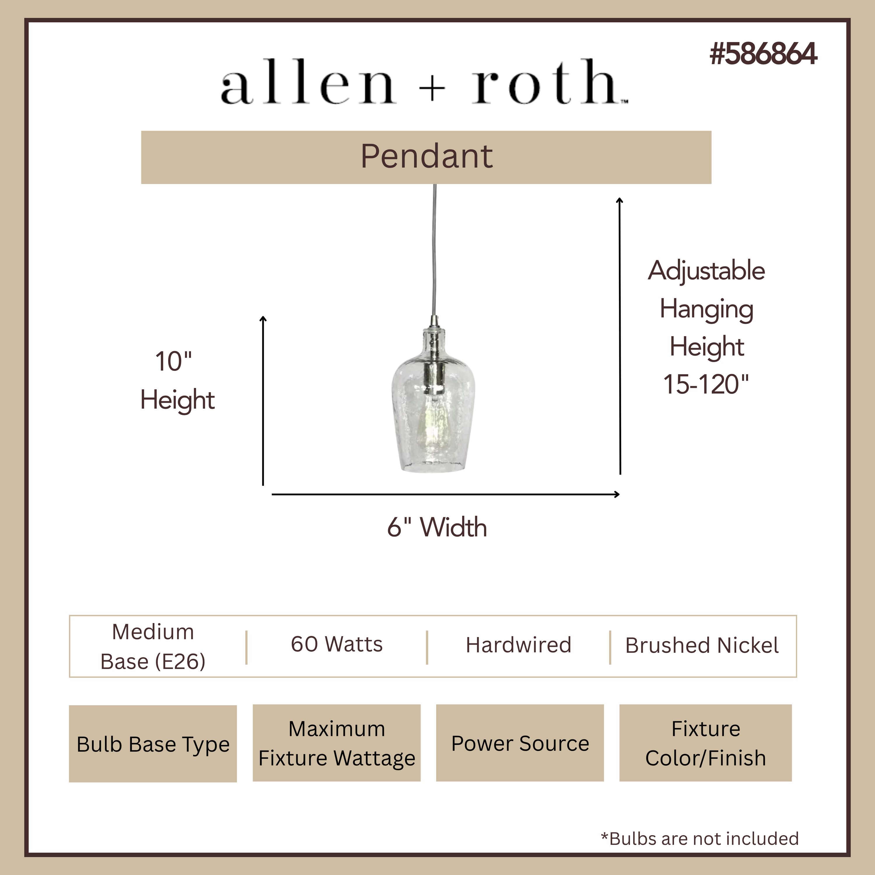 allen + roth CP231BNK Pendant-Lights - View #4