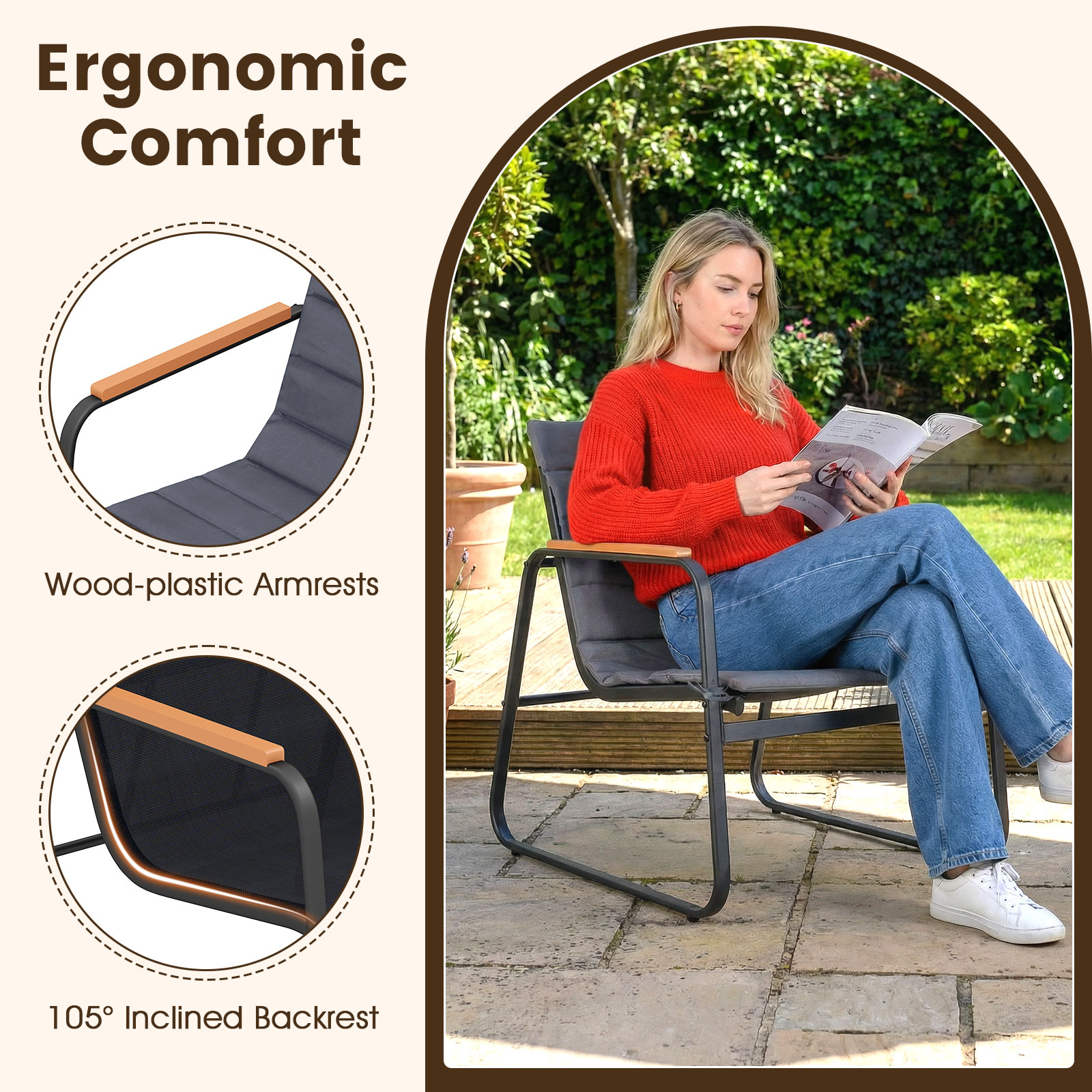 Forclover FBR-916GR Patio-Conversation-Sets - View #4
