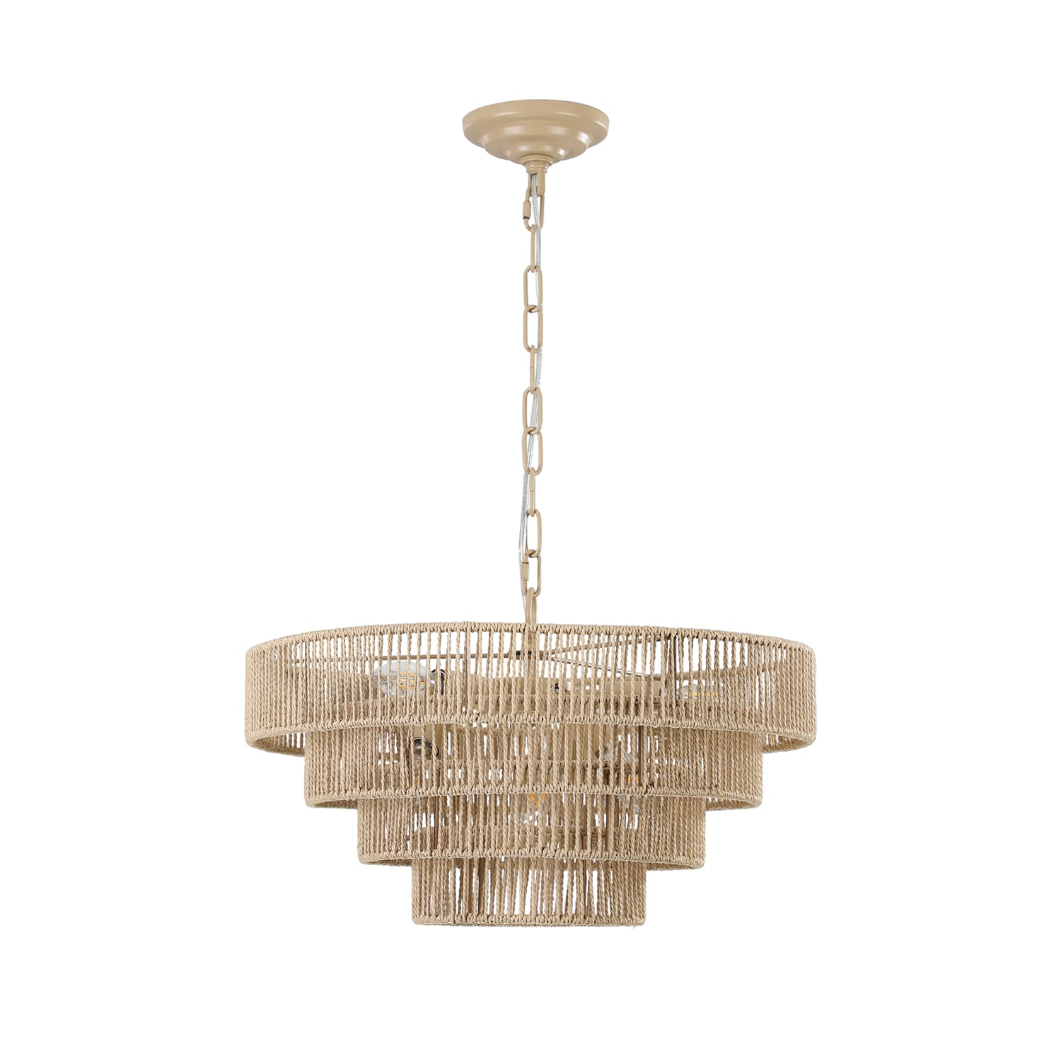 SINOFURN SYB580009BG 6 -Light Brown Bohemian/global For Use in Dining Rooms, Foyers, Living Rooms Chandelier