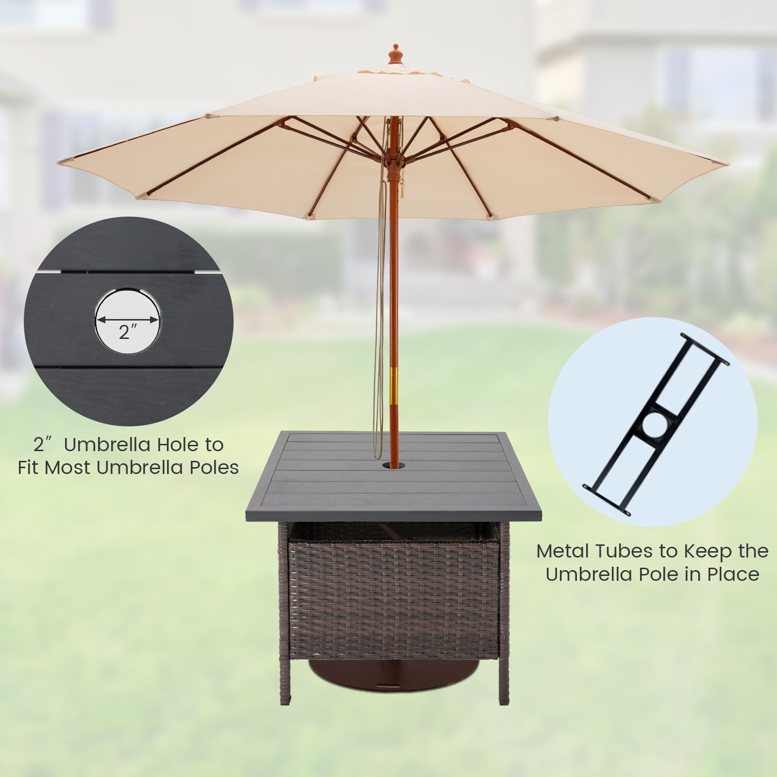 Forclover HBV-006BN Patio-Tables - View #9