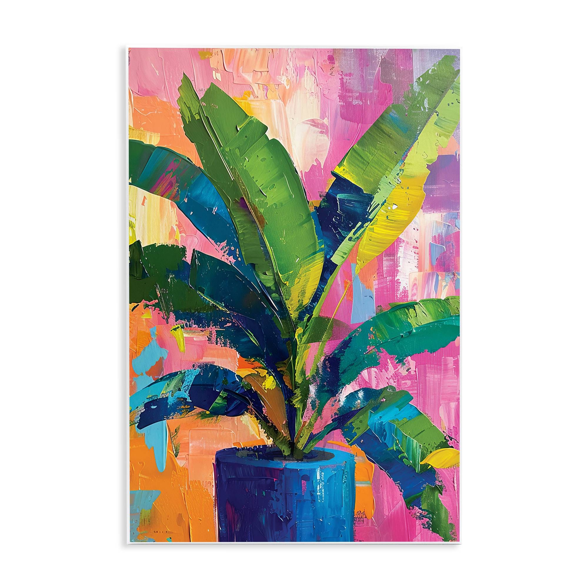 Stupell Industries BT-899-WD-13X19 Modern Bright House Plant Wall Plaque Art By LSR Design Studio 13 x 19