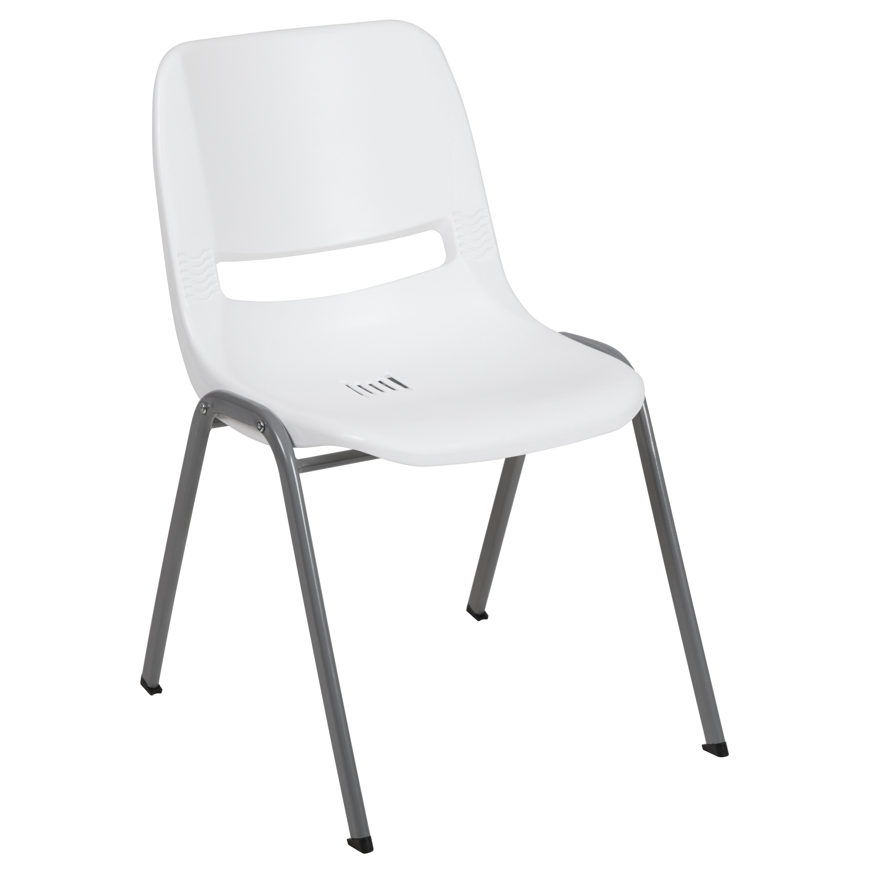 Flash Furniture 889142560654 Hercules Modern White Plastic Accent Chair