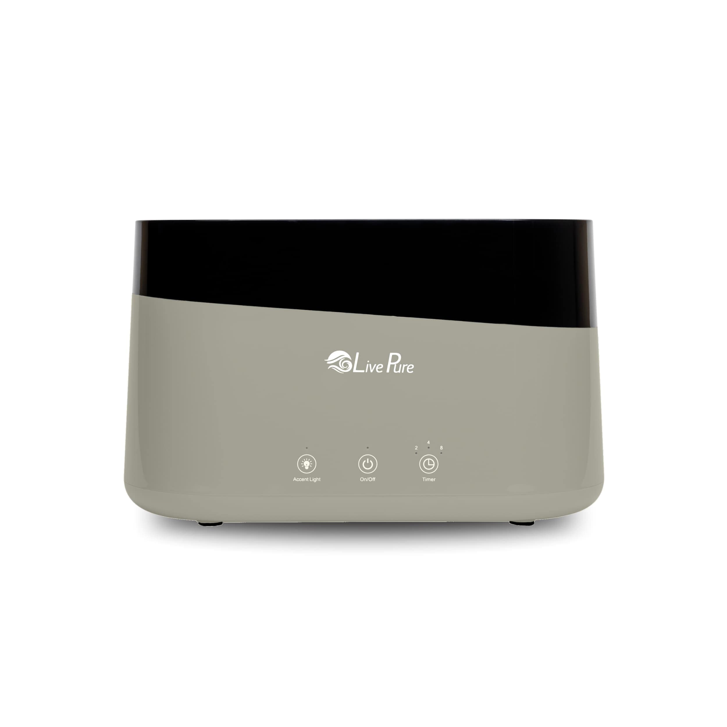 LivePure AquaFlame Ultrasonica Humidifier .19 Gal Capacity and Coverage up to 72 Sq. Ft. - Taupe #LP300HUM-TAU