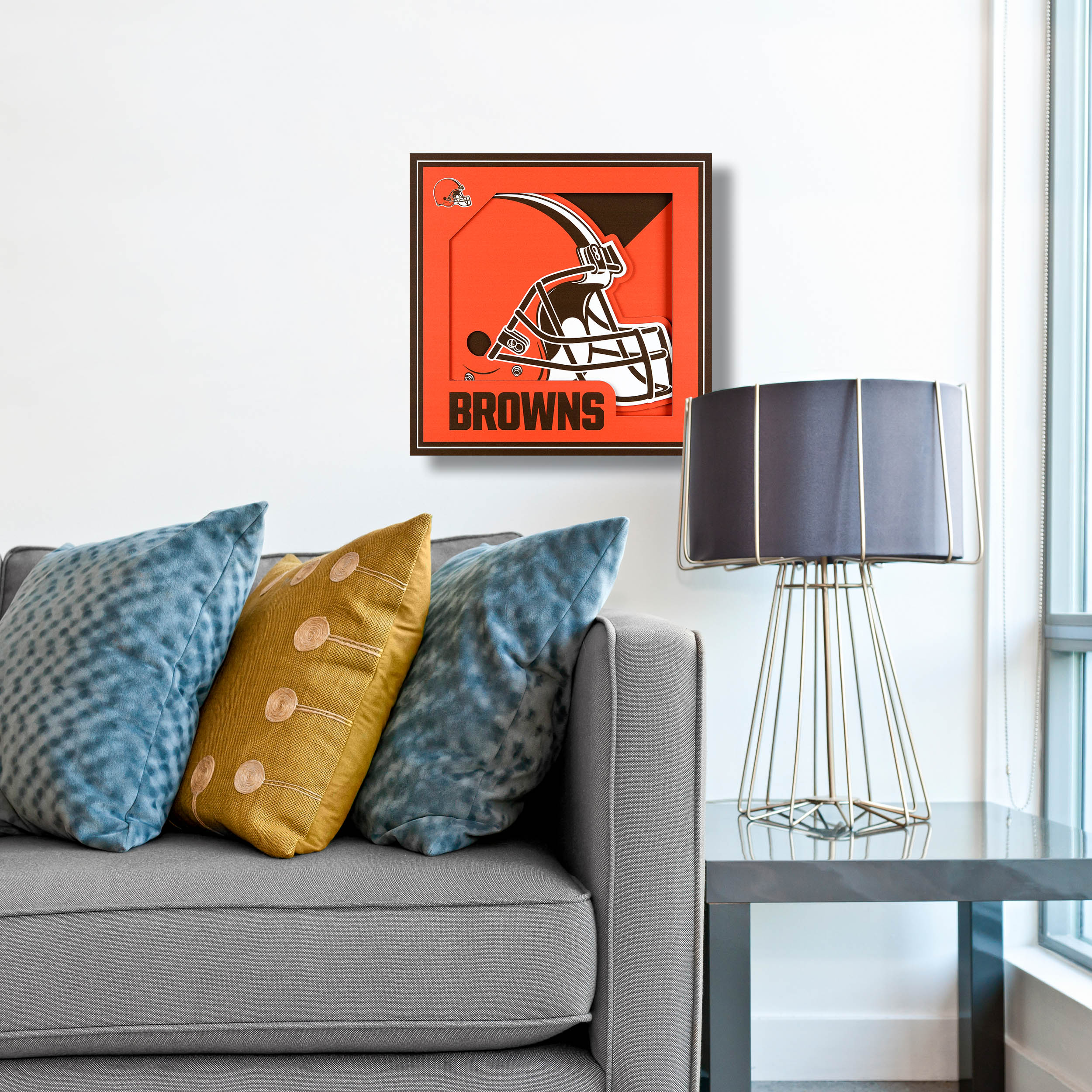 Sportula Cleveland Browns Youthefan Nfl Cleveland Browns Fan Cave Sign  Youthefan Floater Frame 12.5-in H x 17-in W Sports 3D Art in the Wall Art  department at