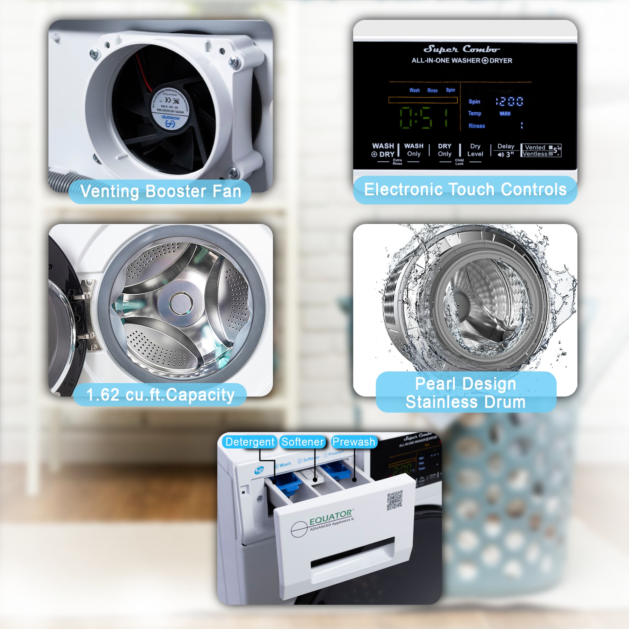Equator Advanced Appliances EZ 4600 W Combination-Washers-Dryers - View #9